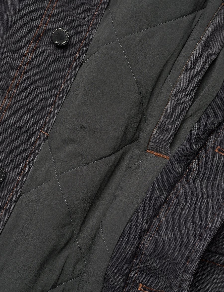 Daily Paper - monogram workwear jacket - fodrade jeansjackor - grey - 4
