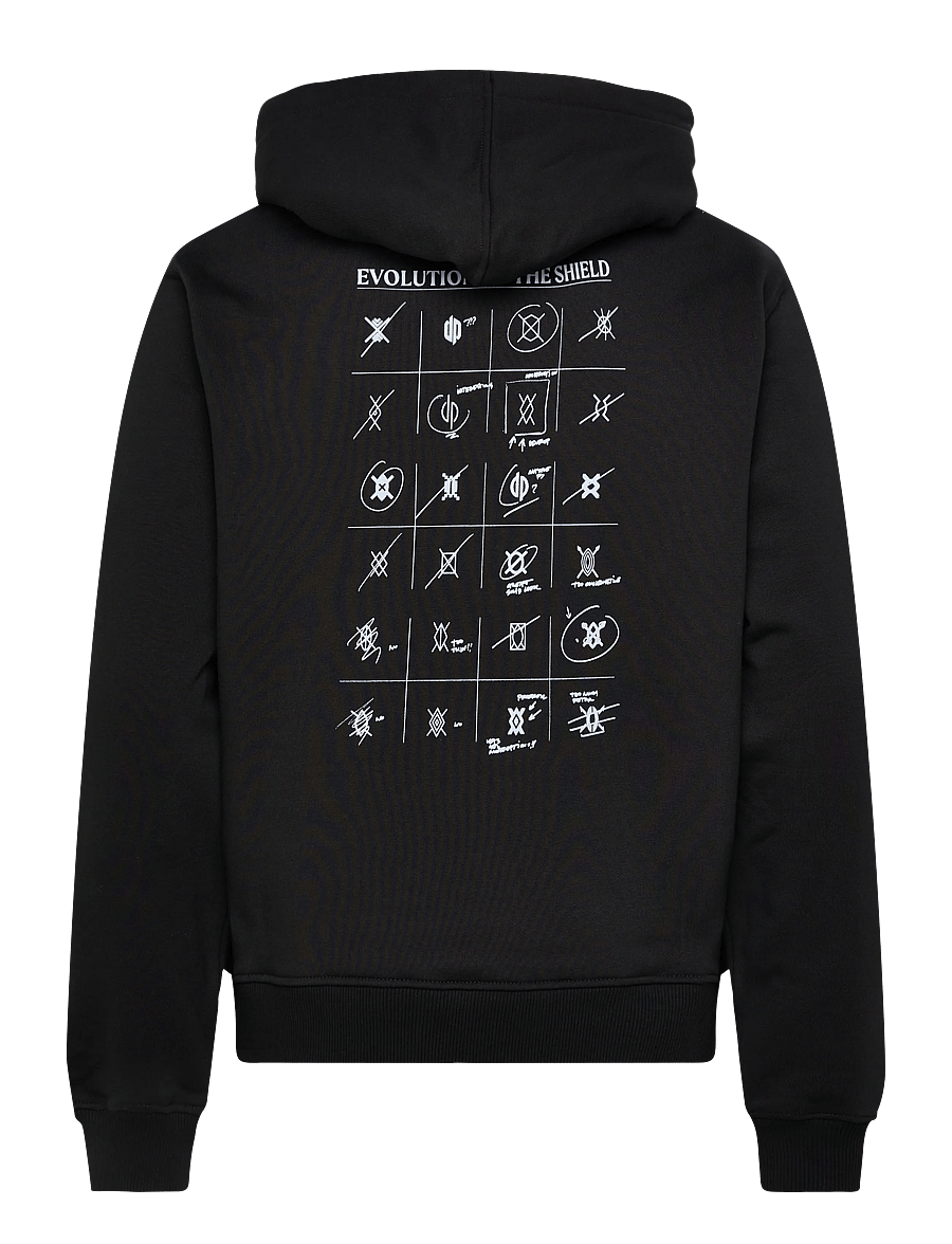 Daily Paper - shield evolution hoodie - kapuutsiga pusad - black - 1