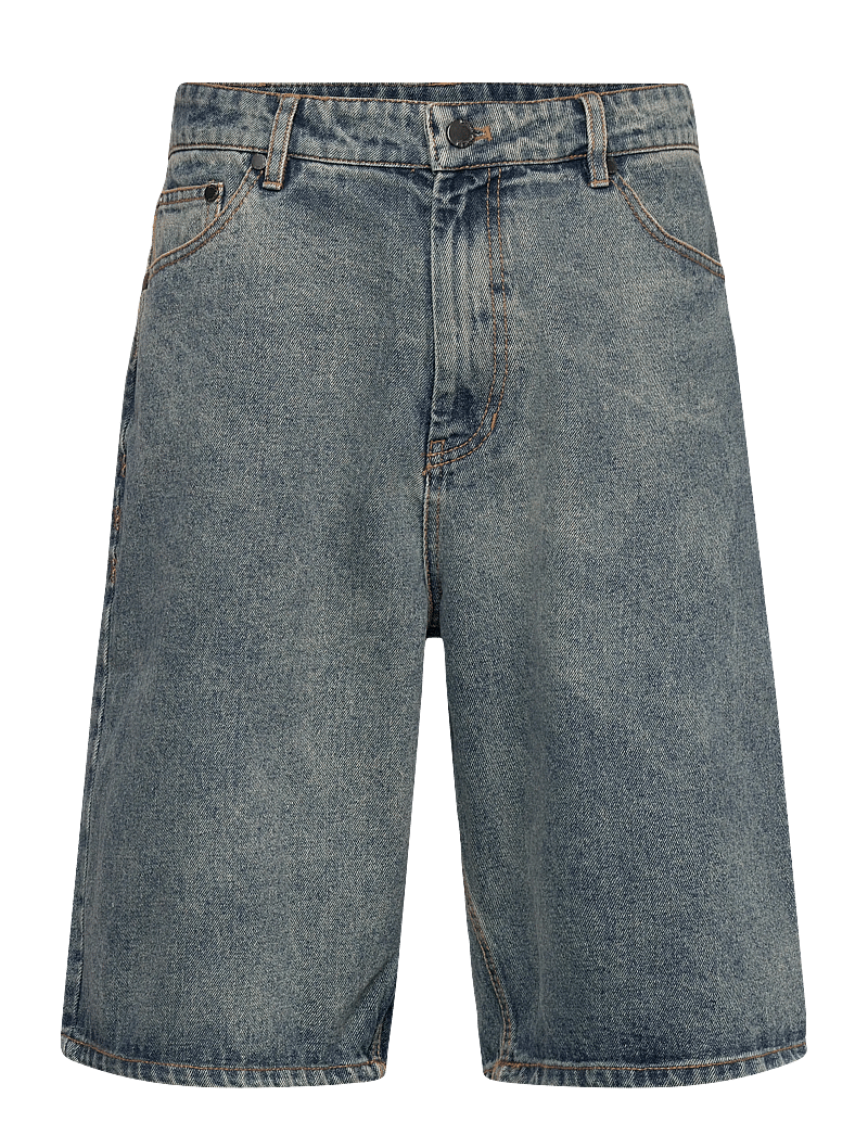 Daily Paper - compact shield embroidery denim shorts - jorts - denim - 0