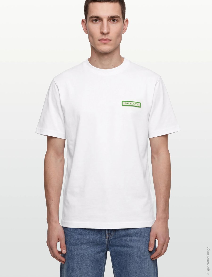 Daily Paper - air freshener shield ss t-shirt - lyhythihaiset - white - 3