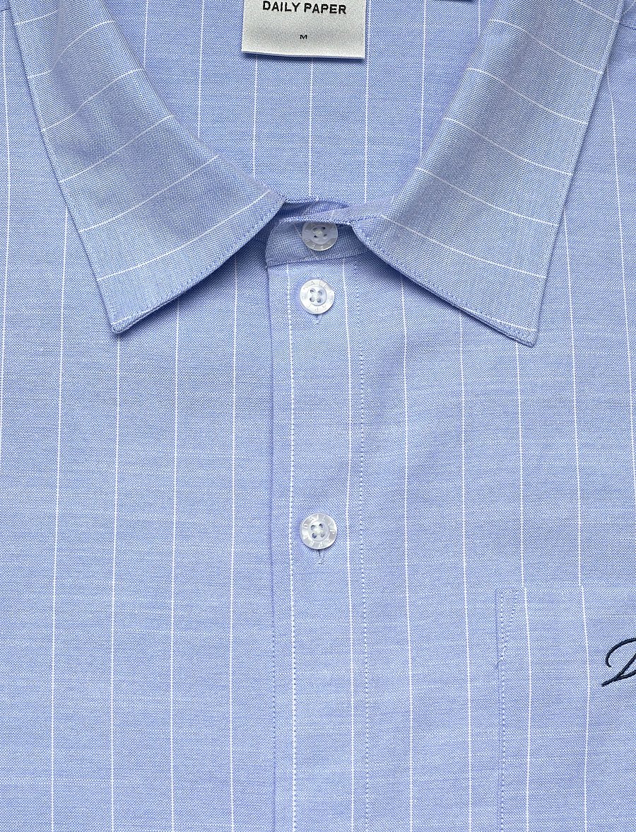 Daily Paper - script ss shirt - gestreifte hemden - blue - 2