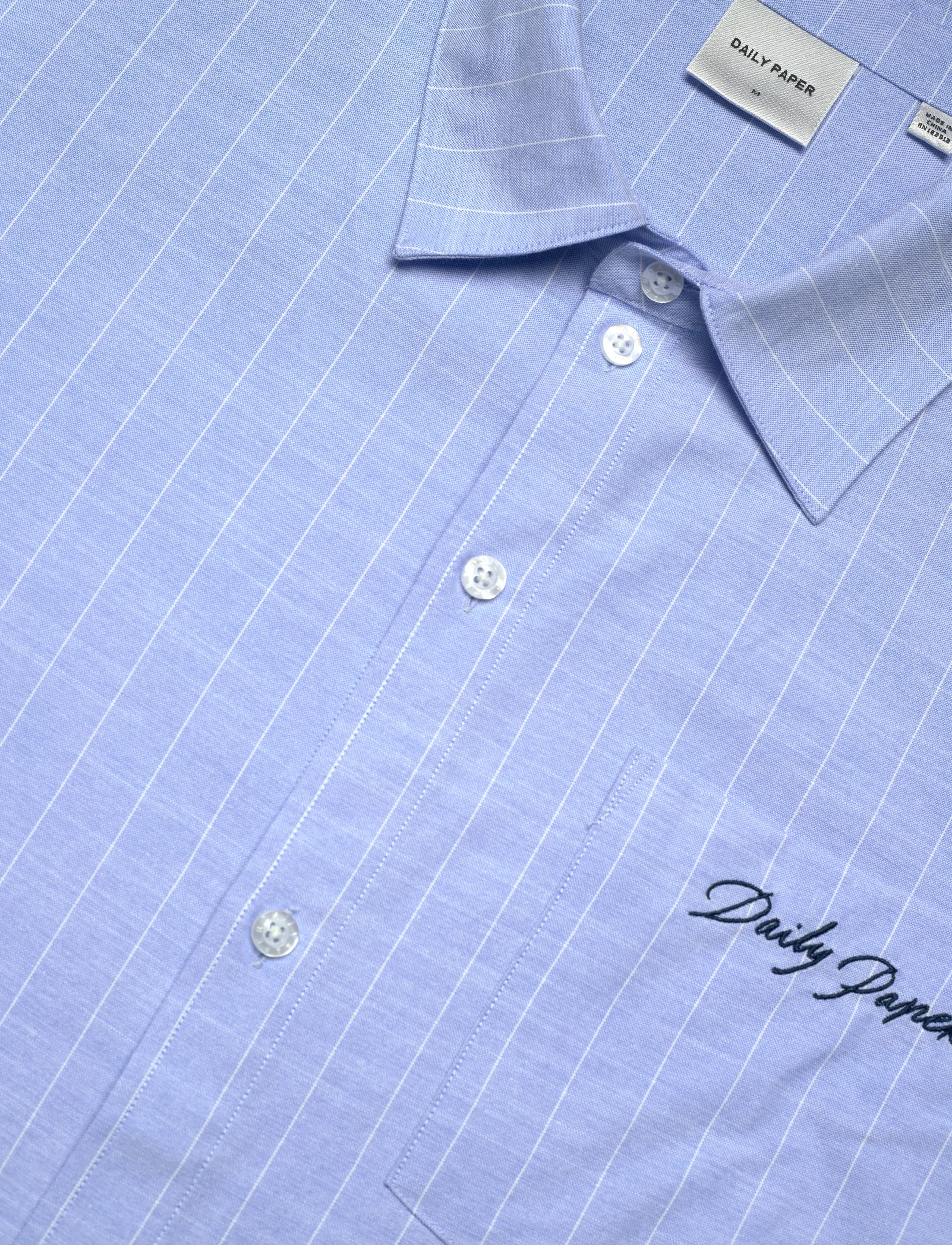 Daily Paper - script ss shirt - casual skjortor - blue - 3