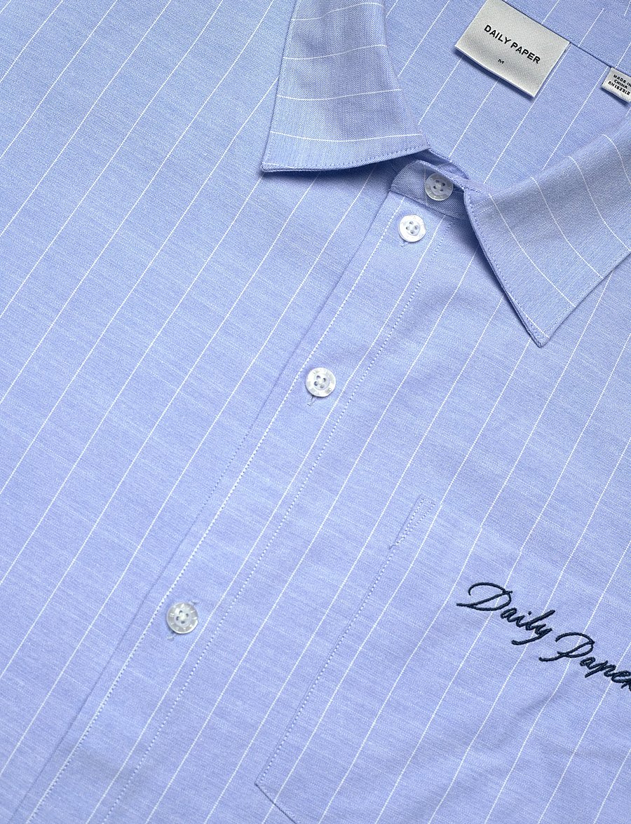 Daily Paper - script ss shirt - stripete skjorter - blue - 3