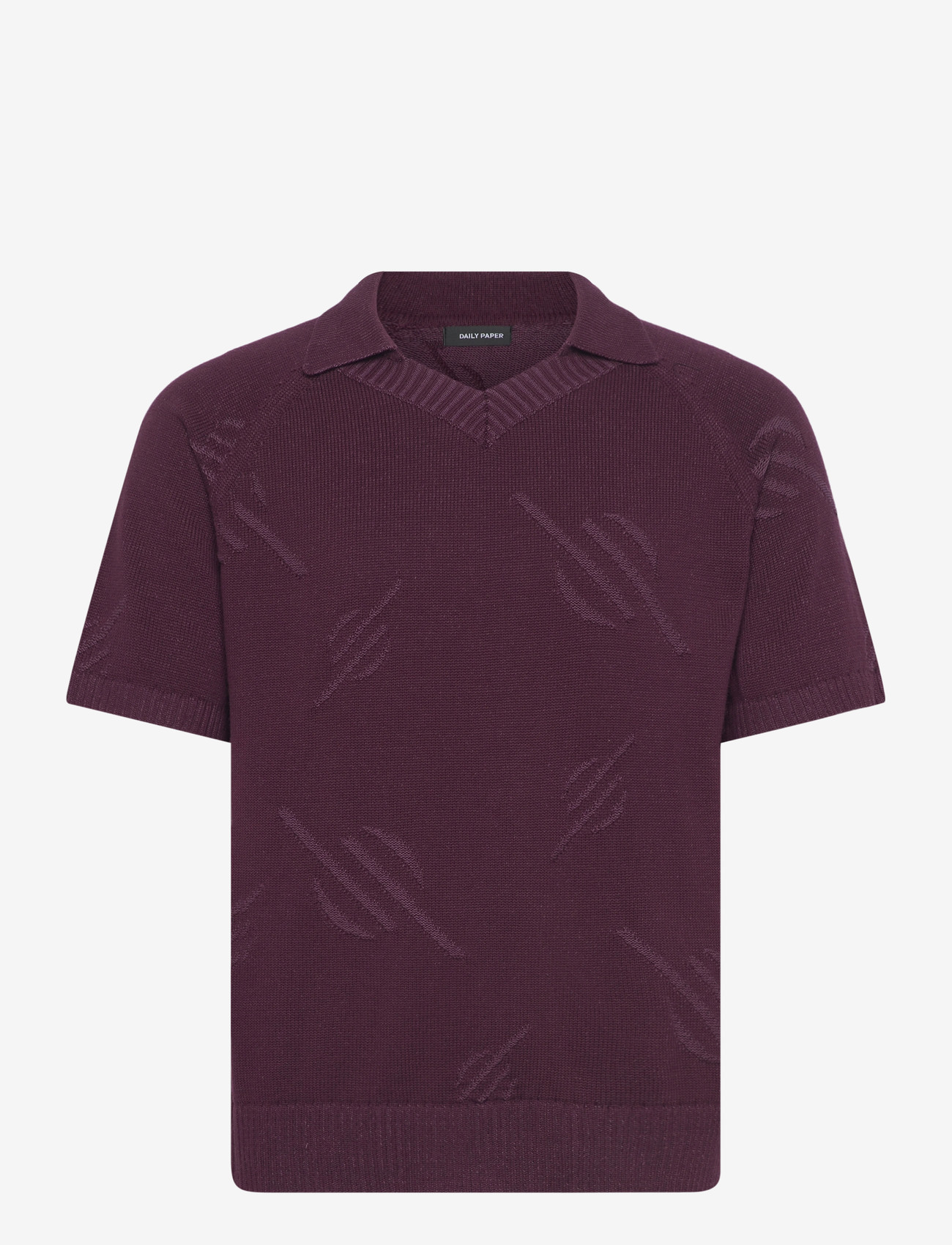 Daily Paper - monogram polo knit - stickade pikéer - potent purple - 0