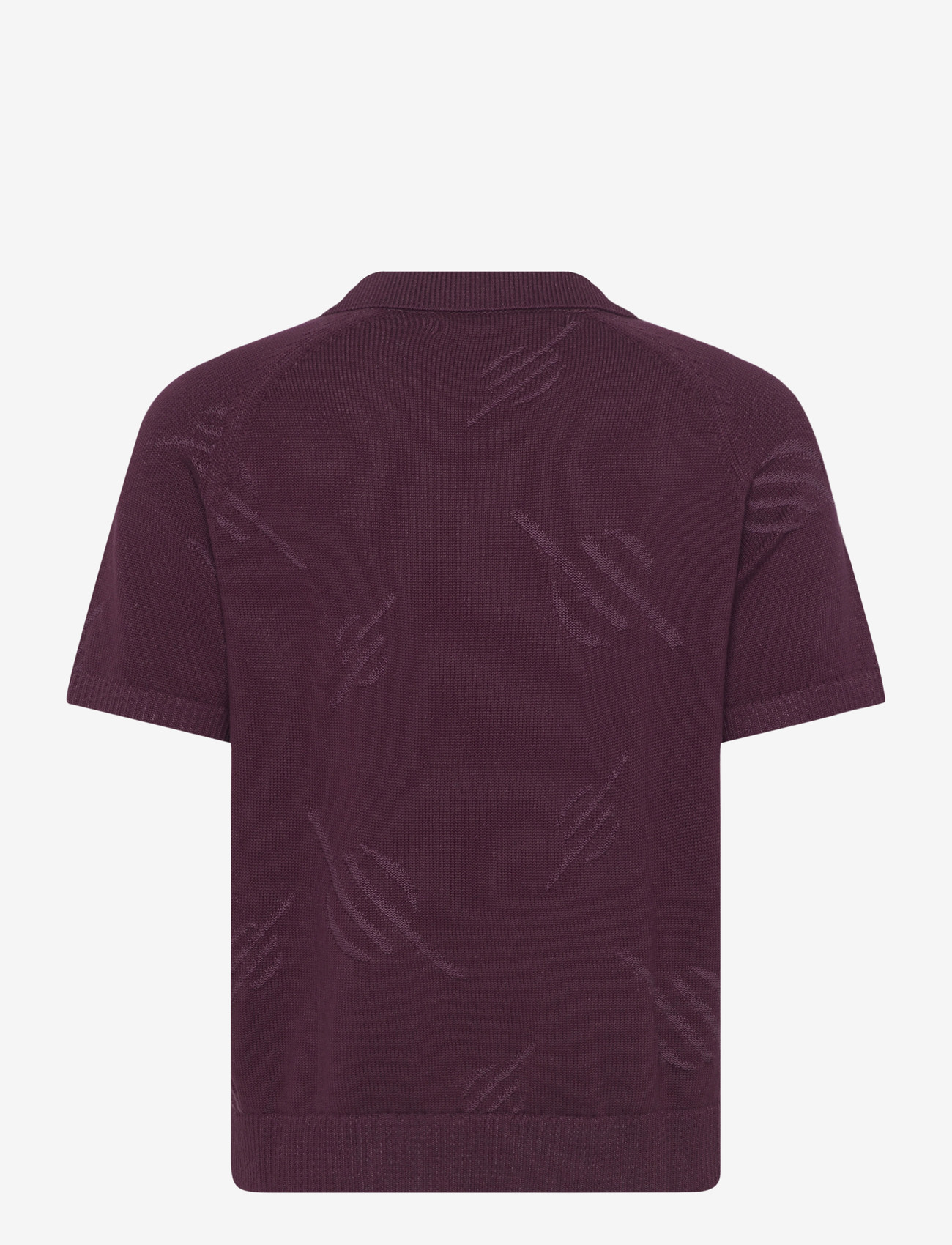 Daily Paper - monogram polo knit - stickade pikéer - potent purple - 1
