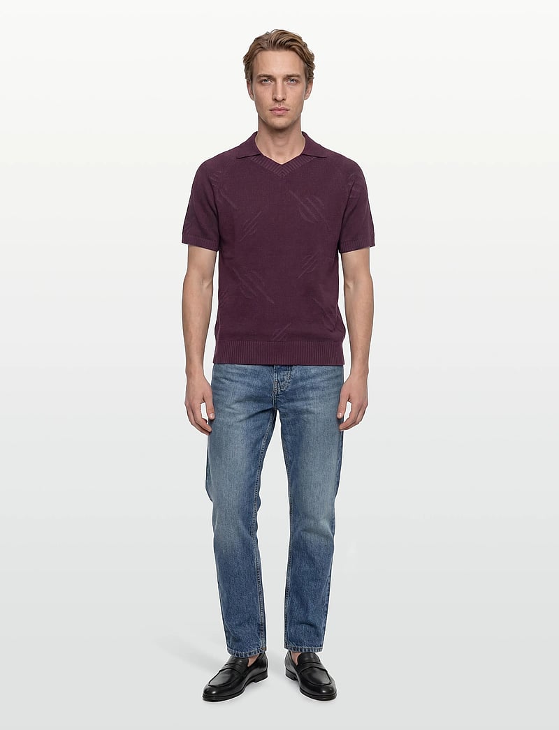 Daily Paper - monogram polo knit - gestrickte polohemden - potent purple - 0