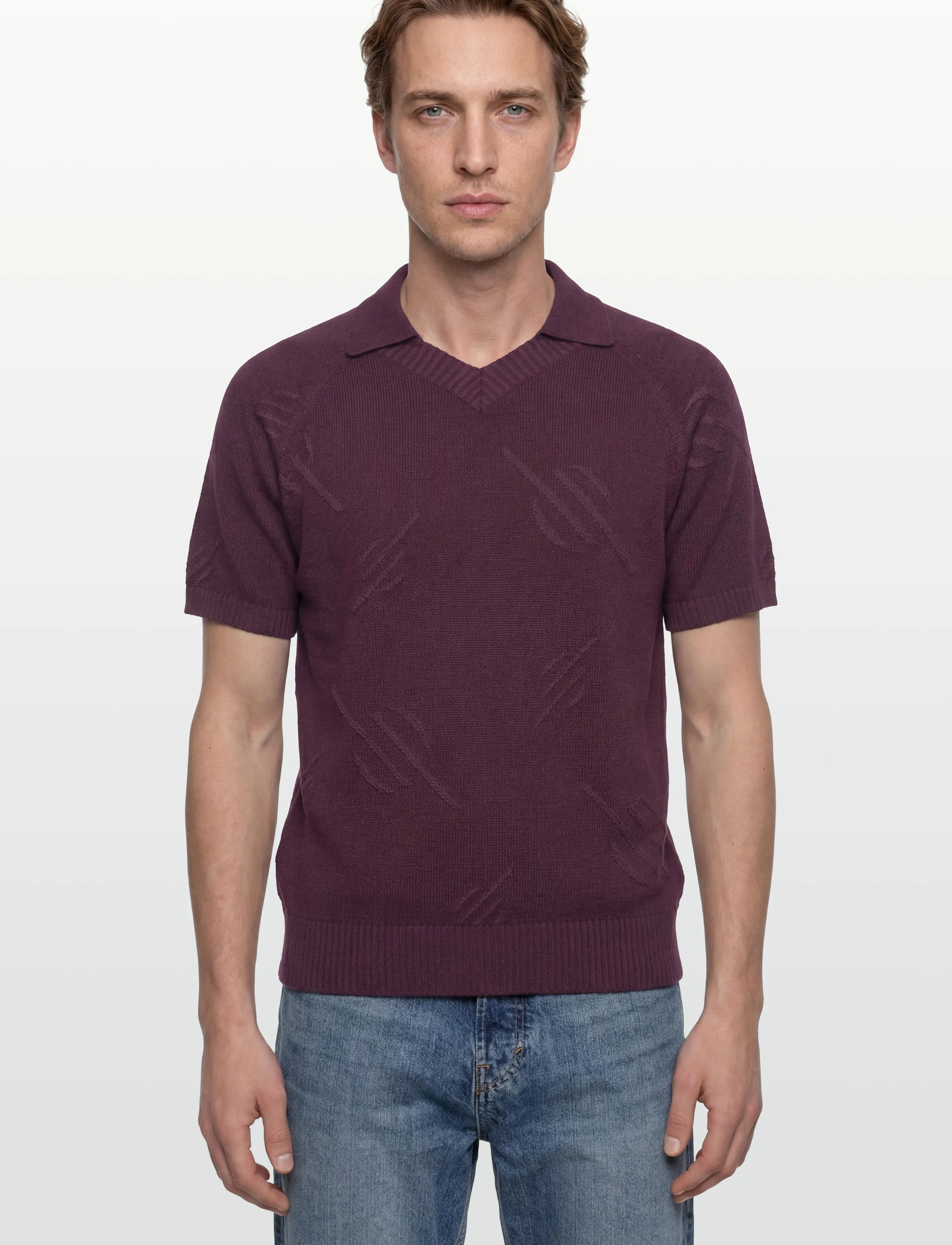 Daily Paper - monogram polo knit - knitted polos - potent purple - 3