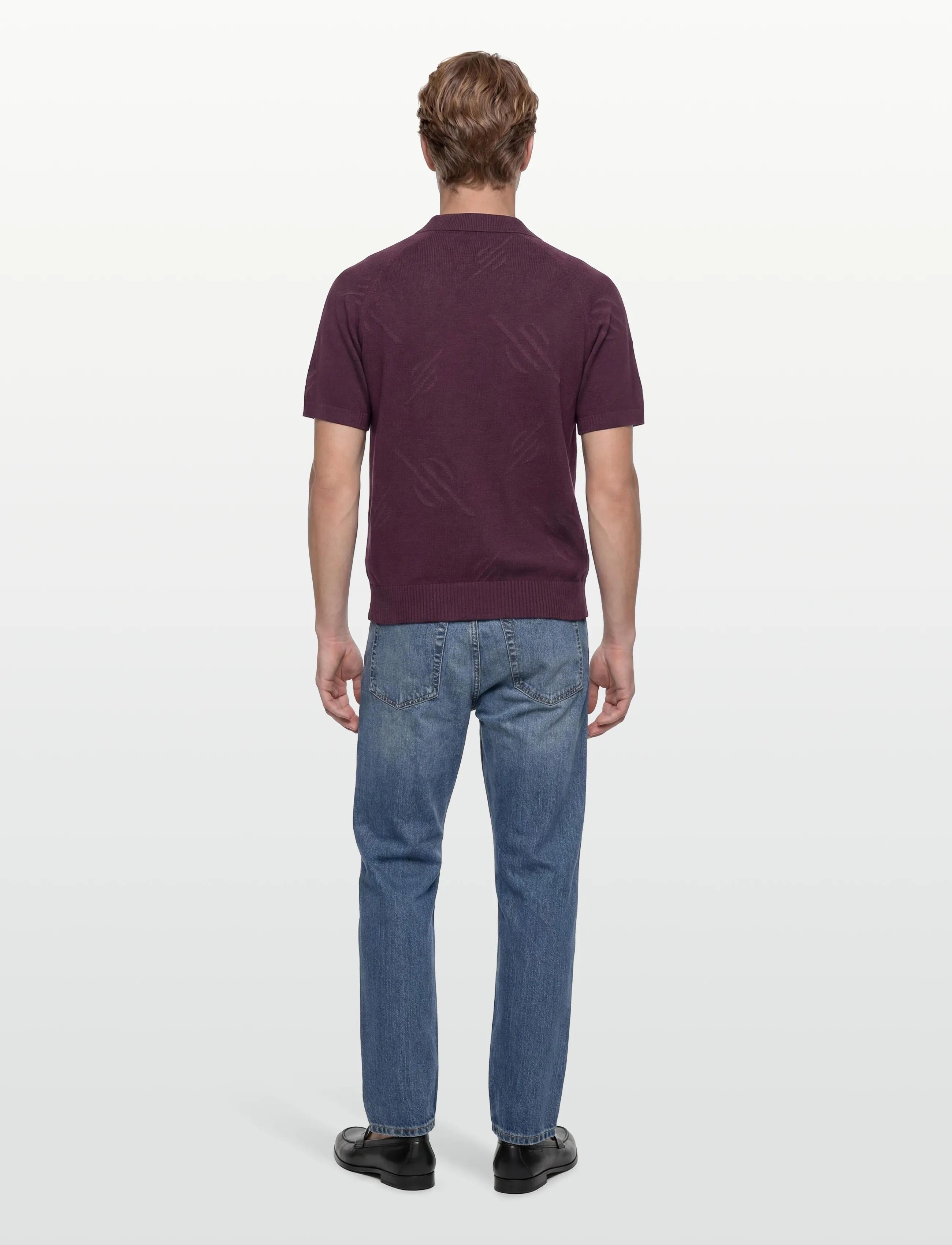 Daily Paper - monogram polo knit - knitted polos - potent purple - 4