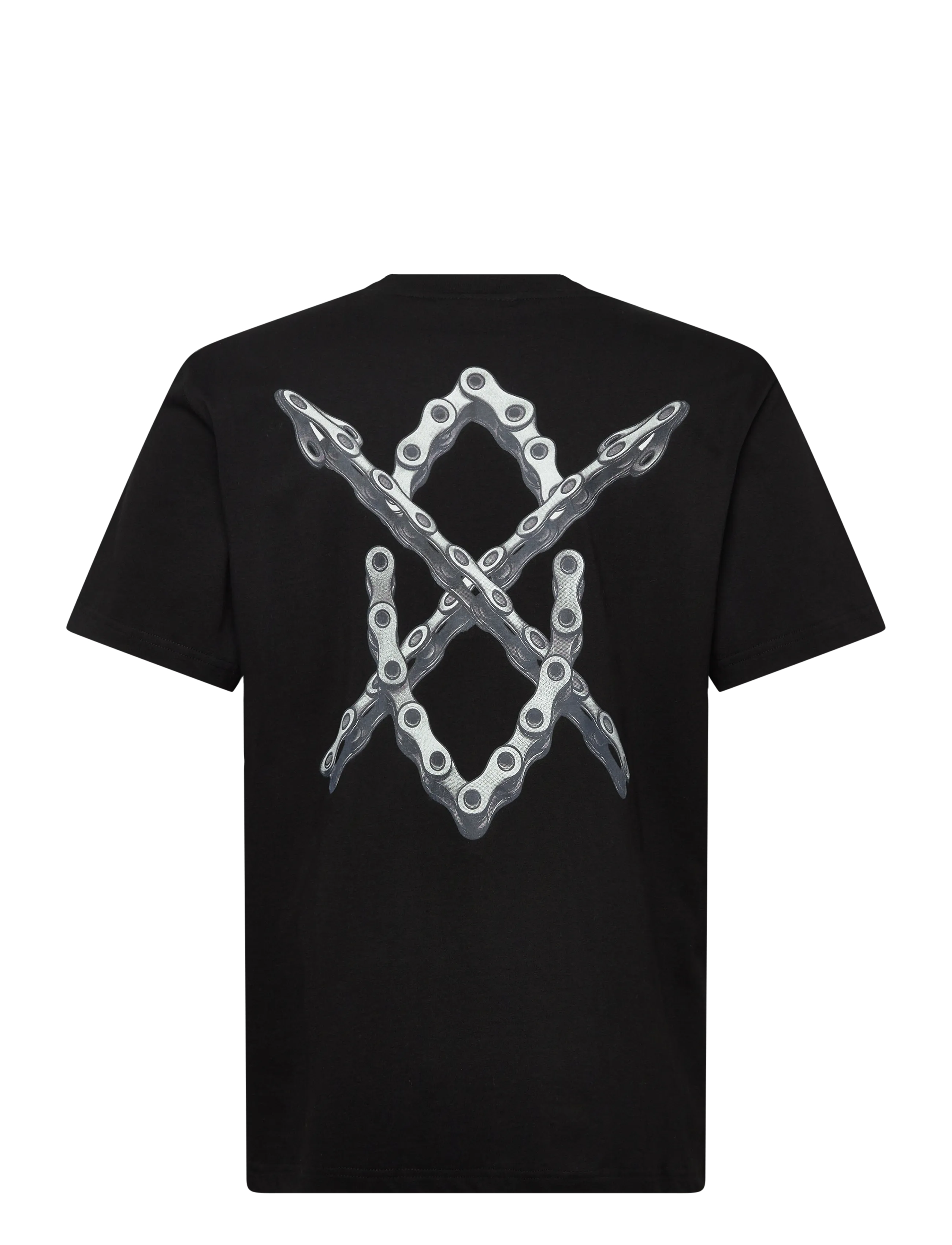 Daily Paper - chain shield t-shirt - kortærmede t-shirts - black - 1