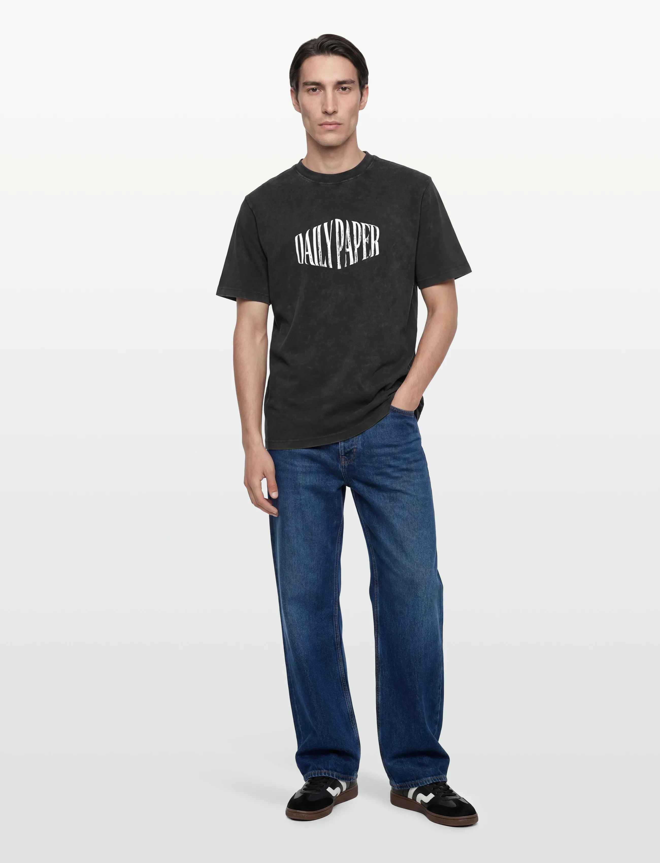 Daily Paper Vintage Ss Tee, S, T-shirts, Schwarz - Short-sleeved, Männerswear