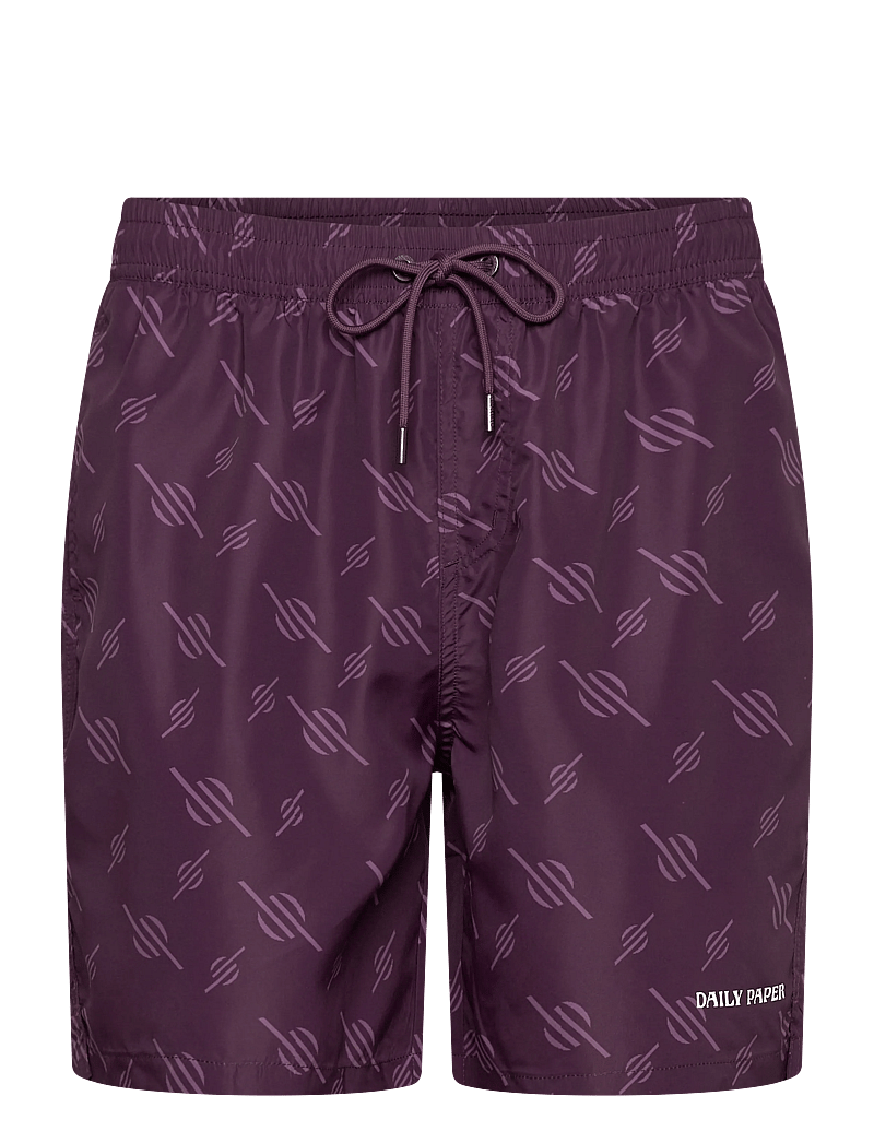 Daily Paper - irregular monogram swimshorts - swim shorts - potent purple - 0