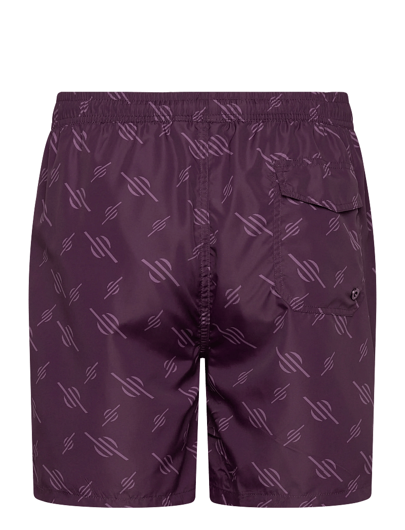 Daily Paper - irregular monogram swimshorts - swim shorts - potent purple - 1