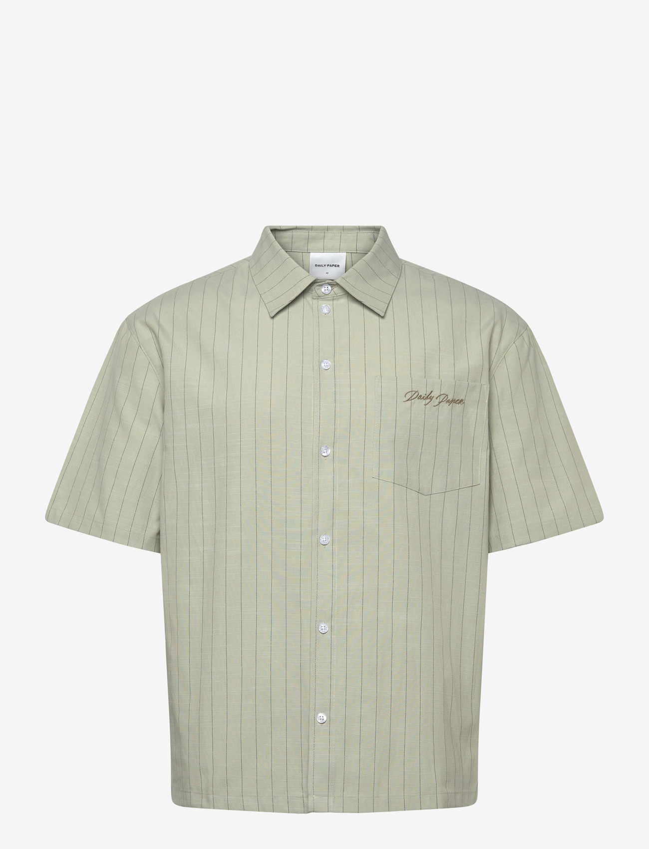 Daily Paper - script ss shirt - gestreifte hemden - beige - 0