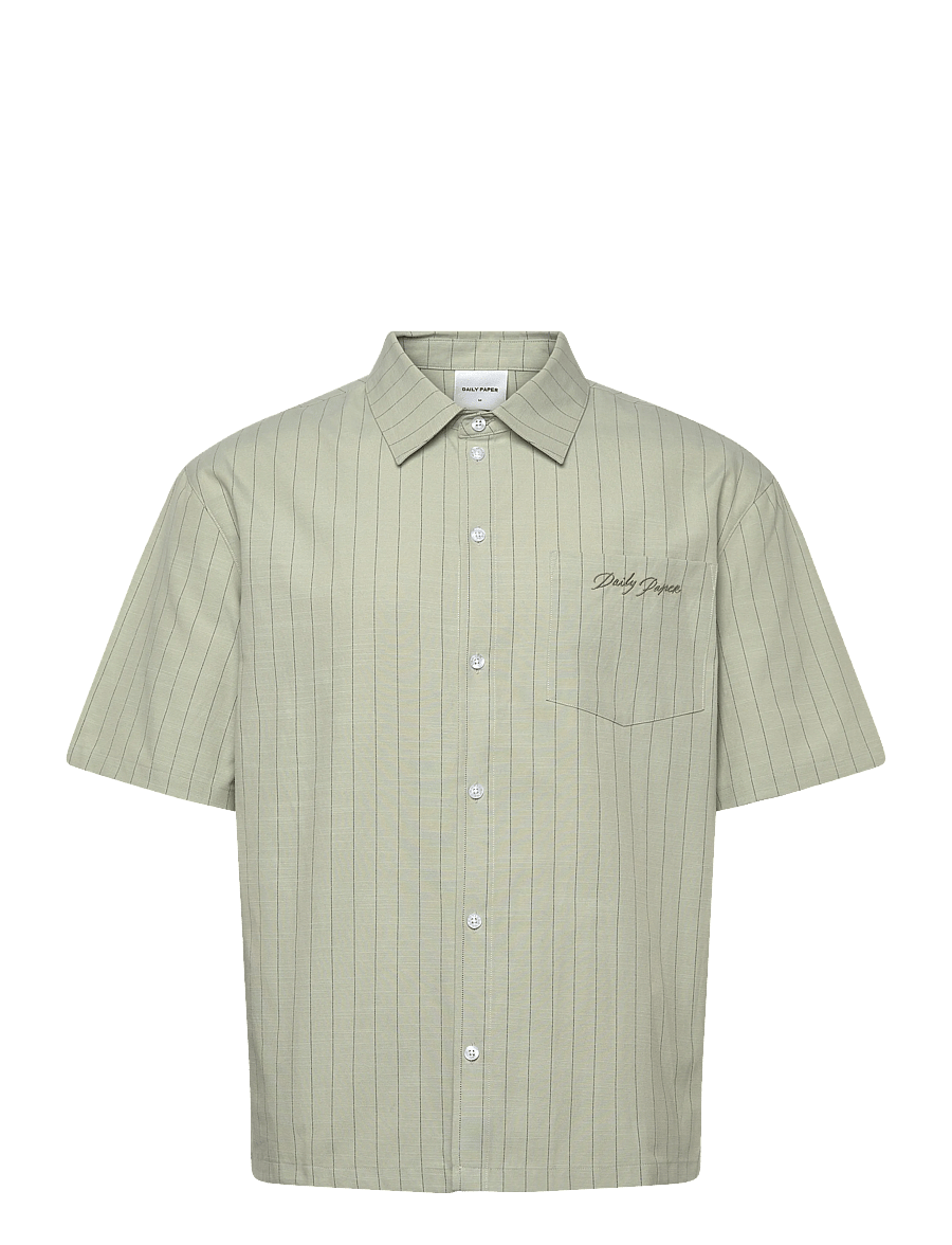 Daily Paper - script ss shirt - gestreifte hemden - beige - 0