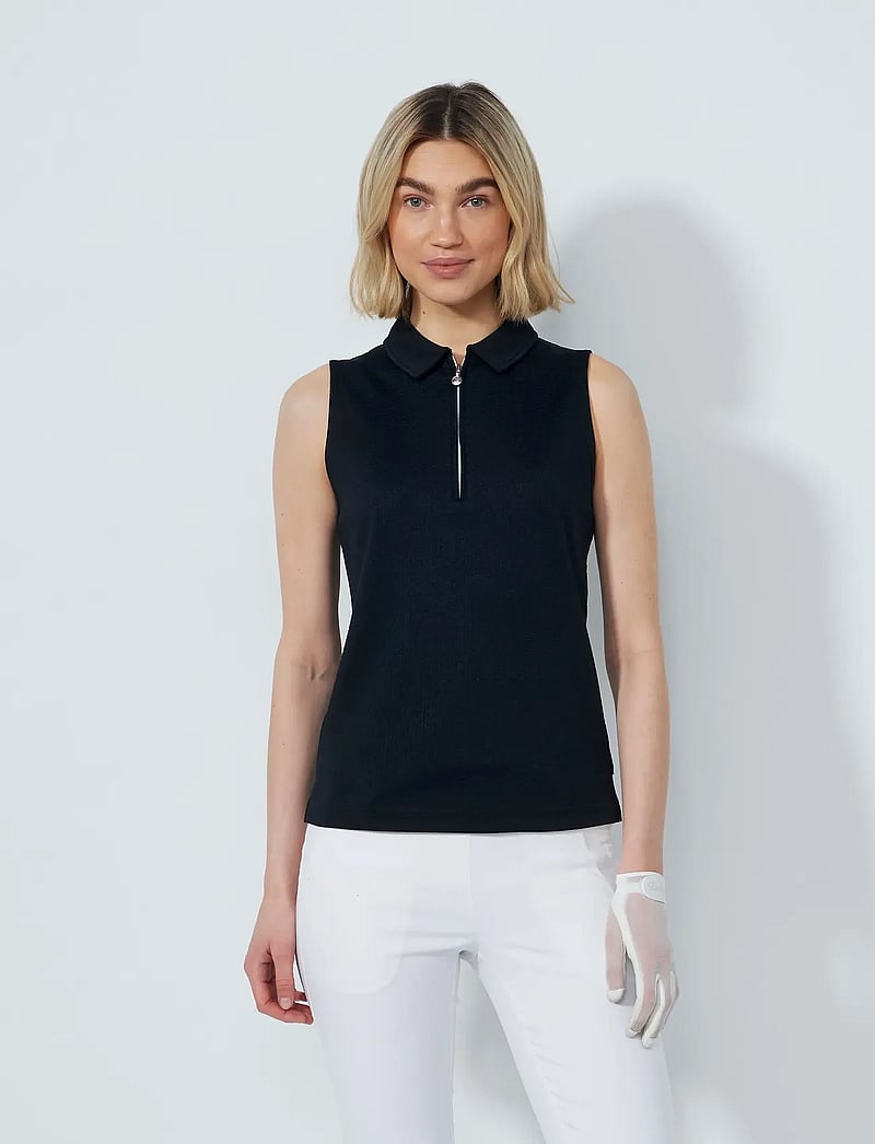 Daily Sports - PEORIA SL POLO SHIRT - toppar & t-shirts - black - 0