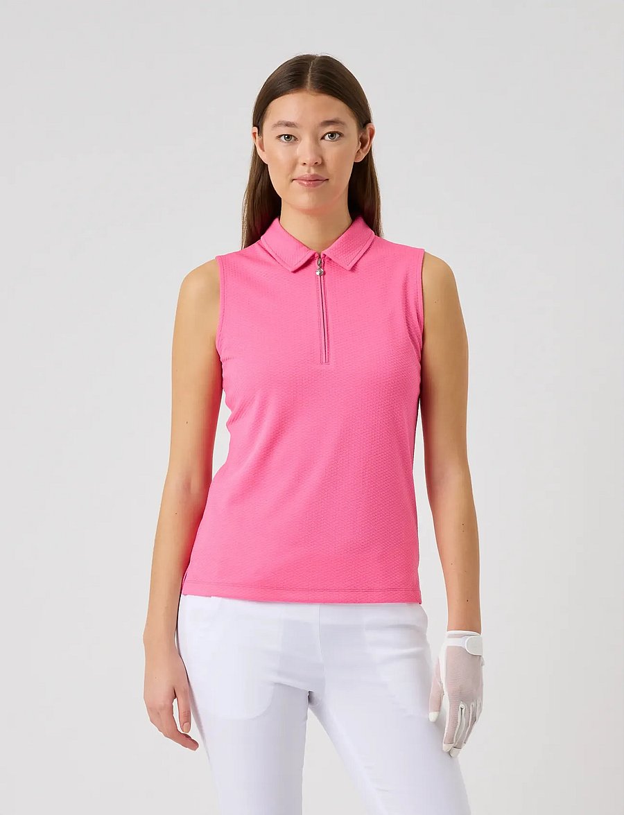Daily Sports - Peoria SL Polo shirt - toppar & t-shirts - radiant pink - 0