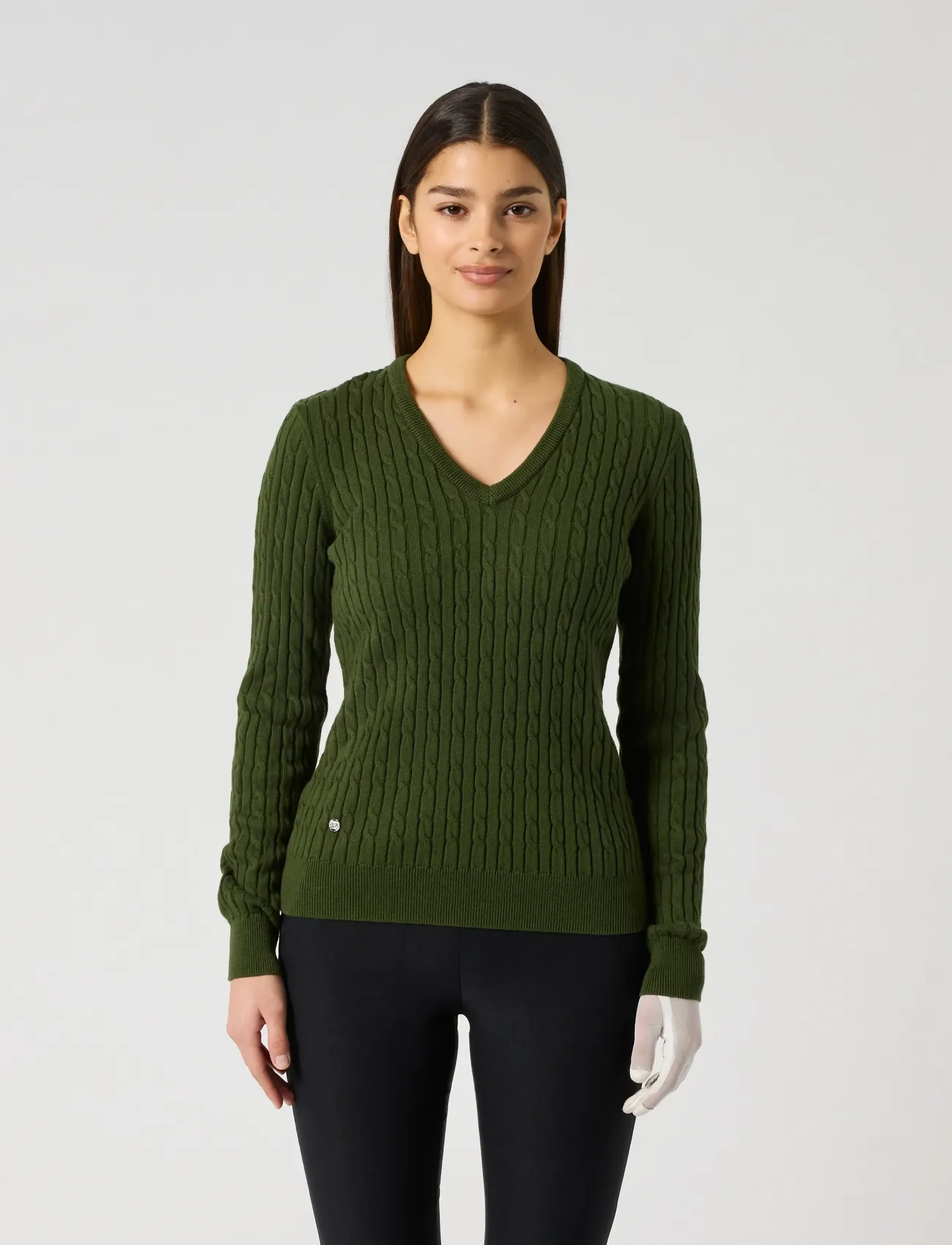 Daily Sports Madelene Pullover, S, Khaki green, Strik > Trøjer, Dame