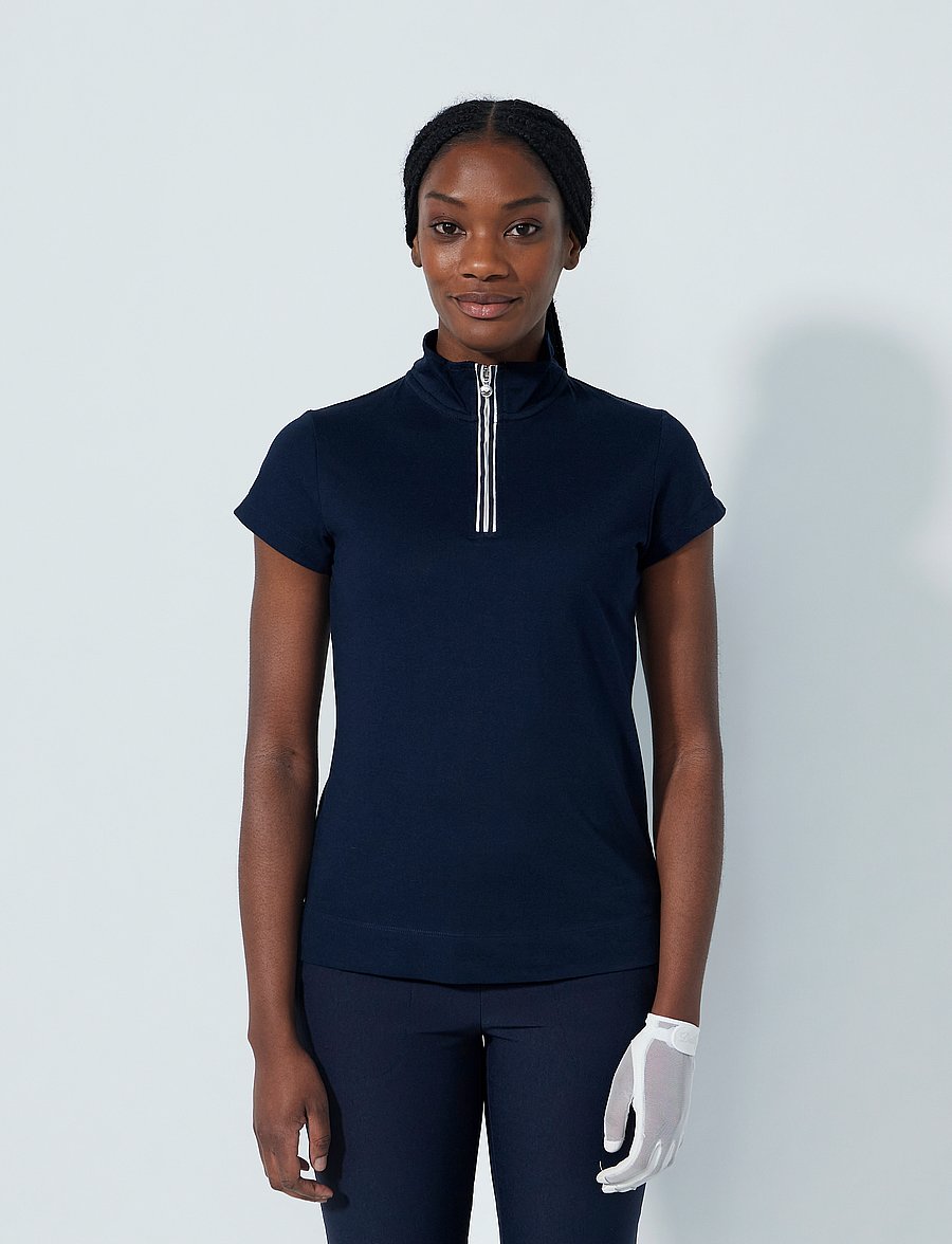 Daily Sports - Kim Cap S Half Zip - toppe & t-shirts - navy - 0