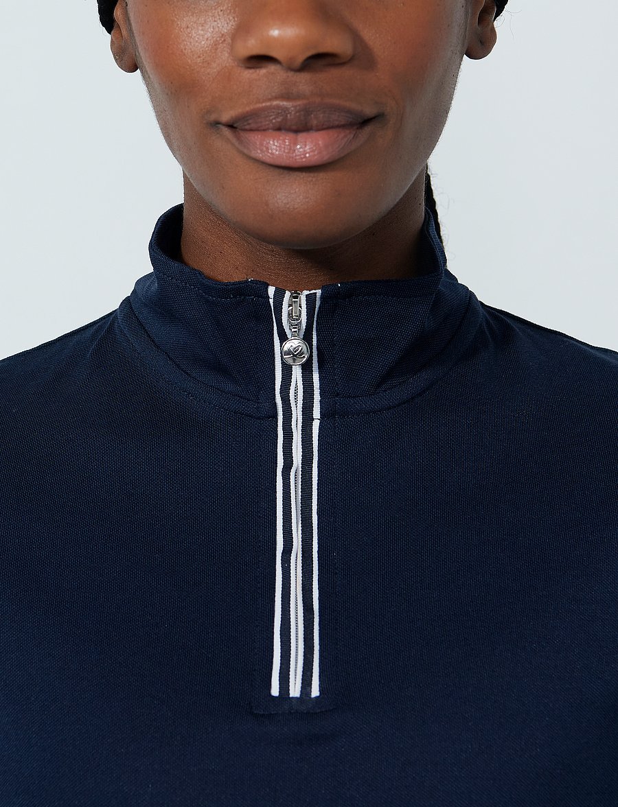 Daily Sports - Kim Cap S Half Zip - toppe & t-shirts - navy - 4