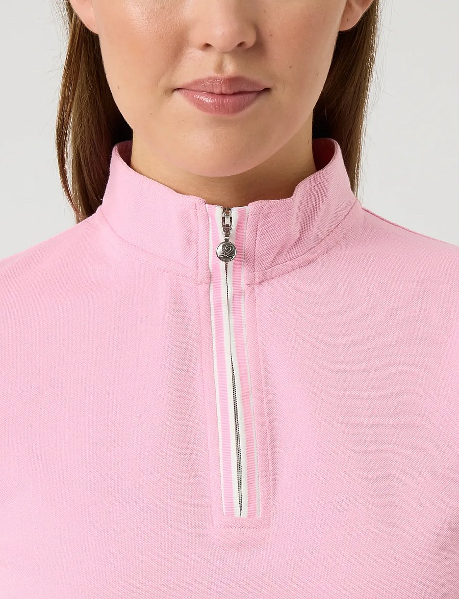 Daily Sports - Kim Cap S Half Zip - alussärgid ja t-särgid - prism pink - 4