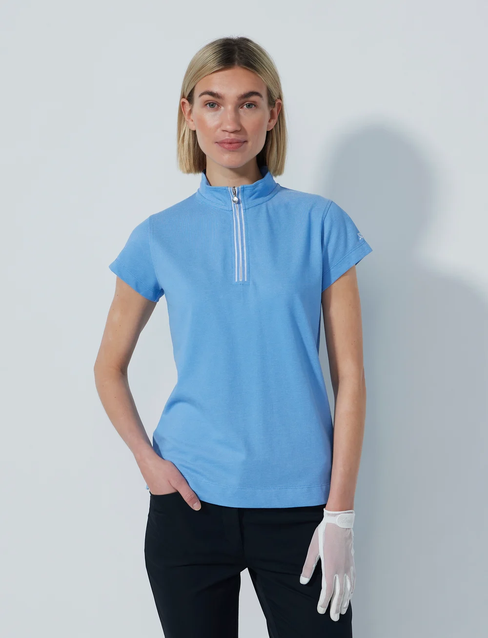 Daily Sports - Kim Cap S Half Zip - t-shirts - sky - 0