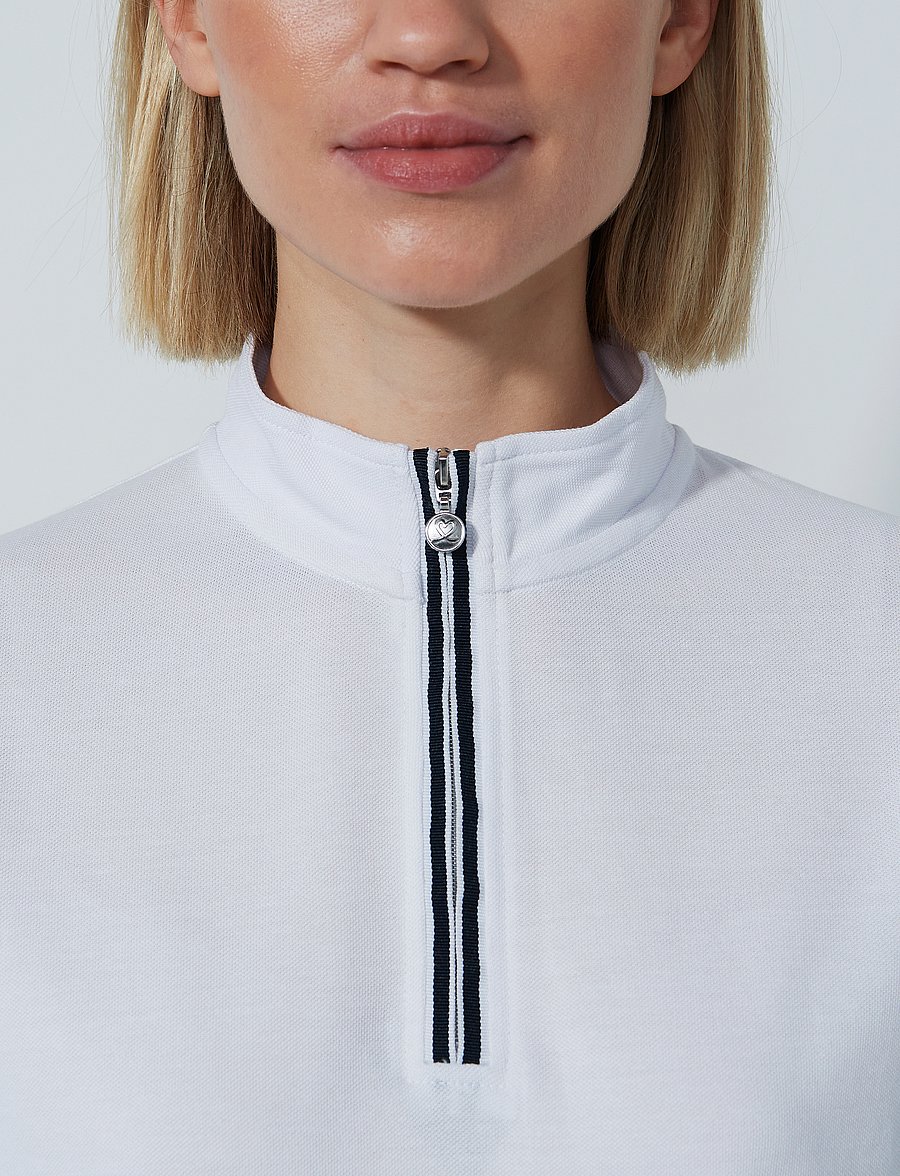 Daily Sports - Kim Cap S Half Zip - toppe & t-shirts - white - 4
