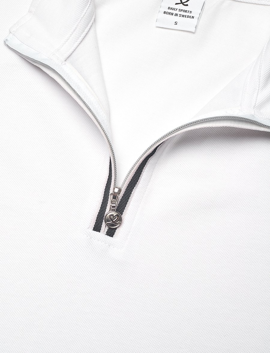Daily Sports - Kim Cap S Half Zip - toppe & t-shirts - white - 5
