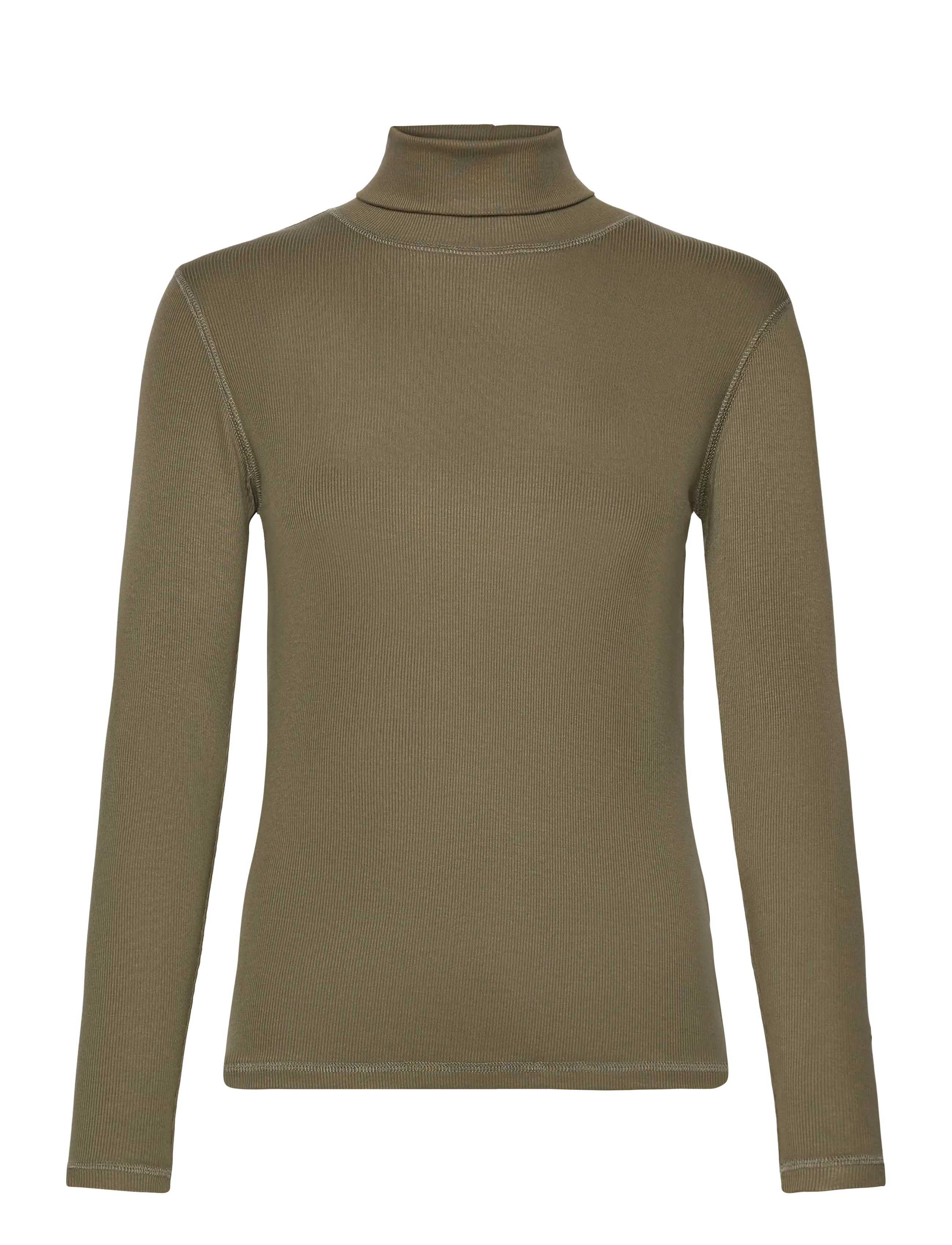 DAILY Sport Ancona Ls Roll Neck Khaki - L - Damen