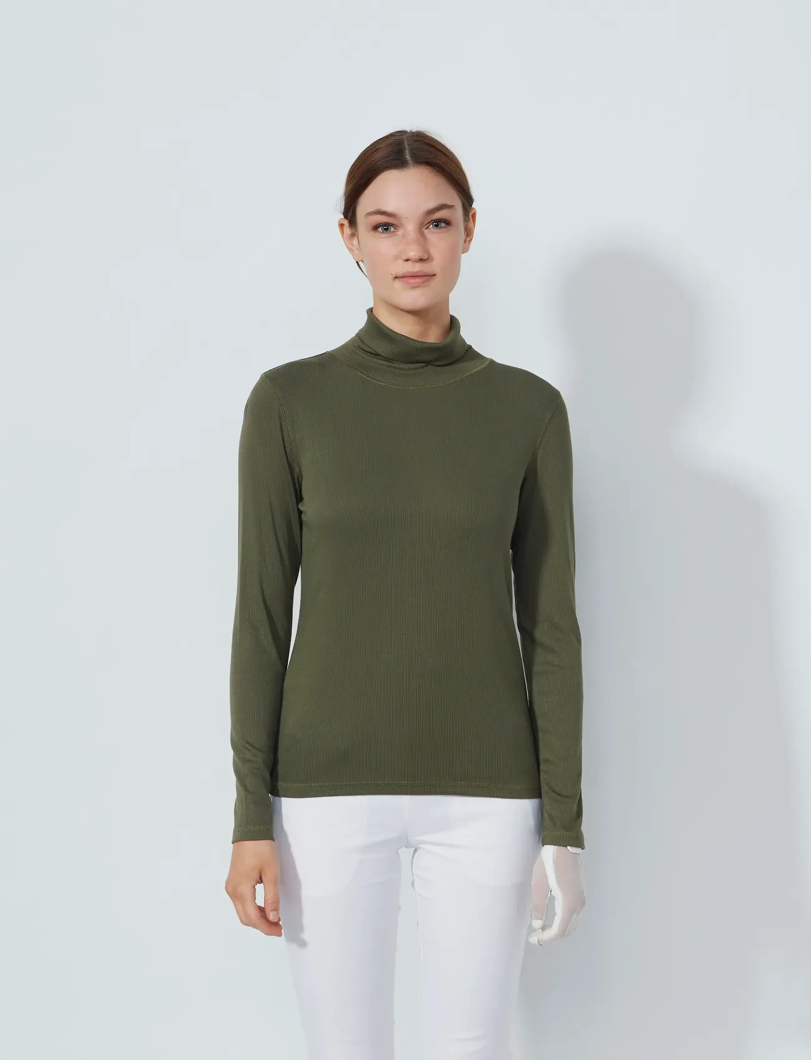 Daily Sports Ancona Ls Roll Neck, Kvinder, Langærmet Rullekrave Top, Kakigrøn, Str: M