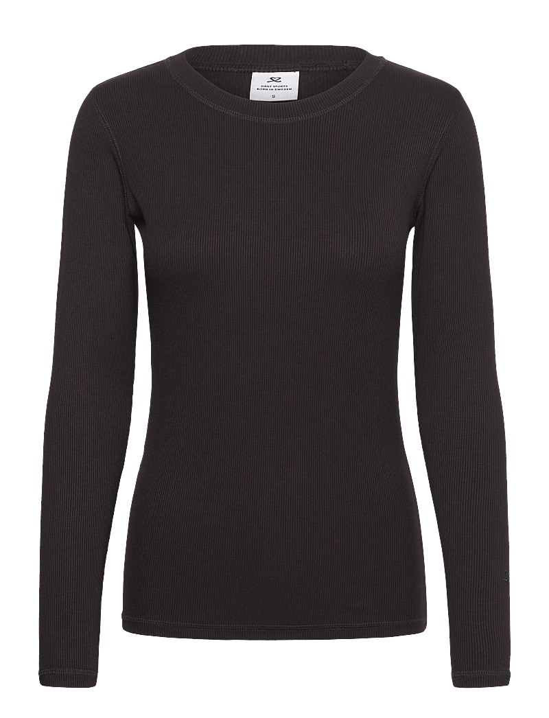 Daily Sports - Ancona LS Round neck - langærmede t-shirts - black - 1