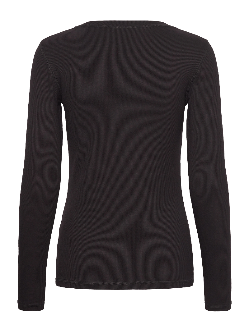 Daily Sports - Ancona LS Round neck - langærmede t-shirts - black - 2