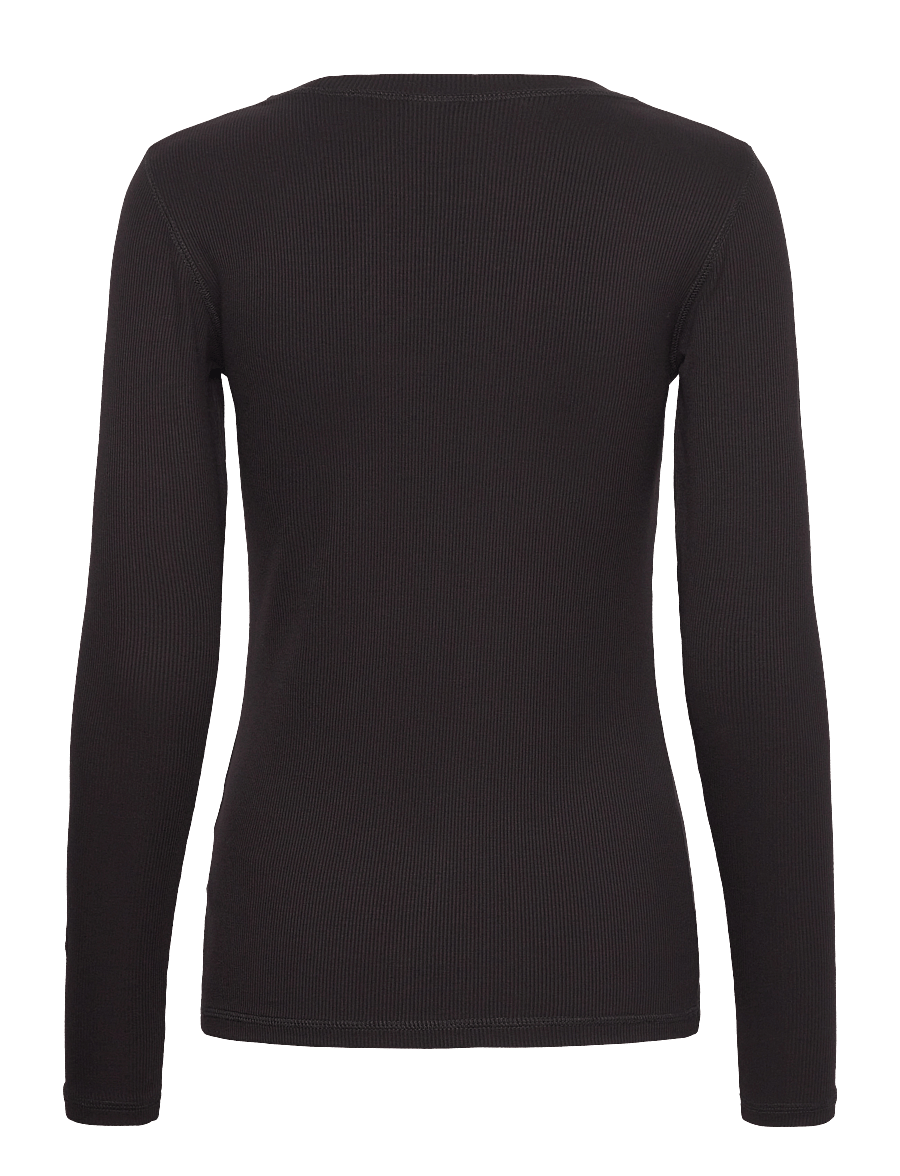 Daily Sports - Ancona LS Round neck - langærmede t-shirts - black - 2
