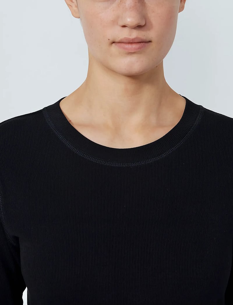 Daily Sports - Ancona LS Round neck - langærmede t-shirts - black - 4