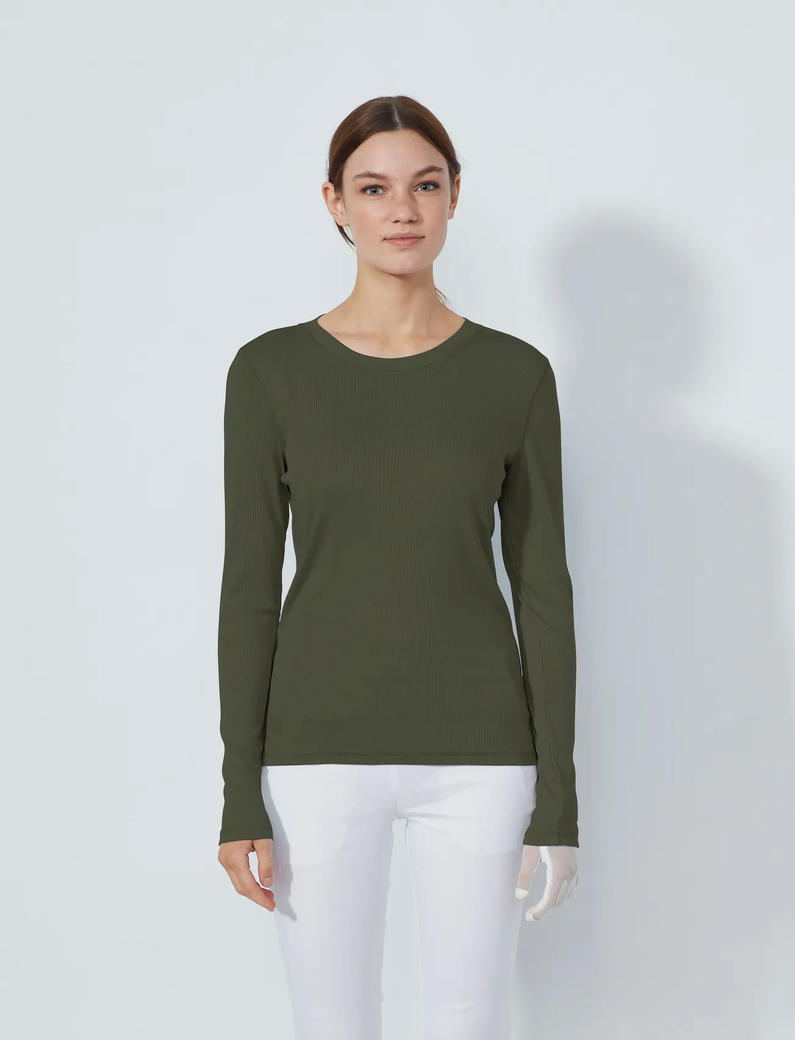 Daily Sports - Ancona LS Round neck - langærmede t-shirts - kalamata - 0