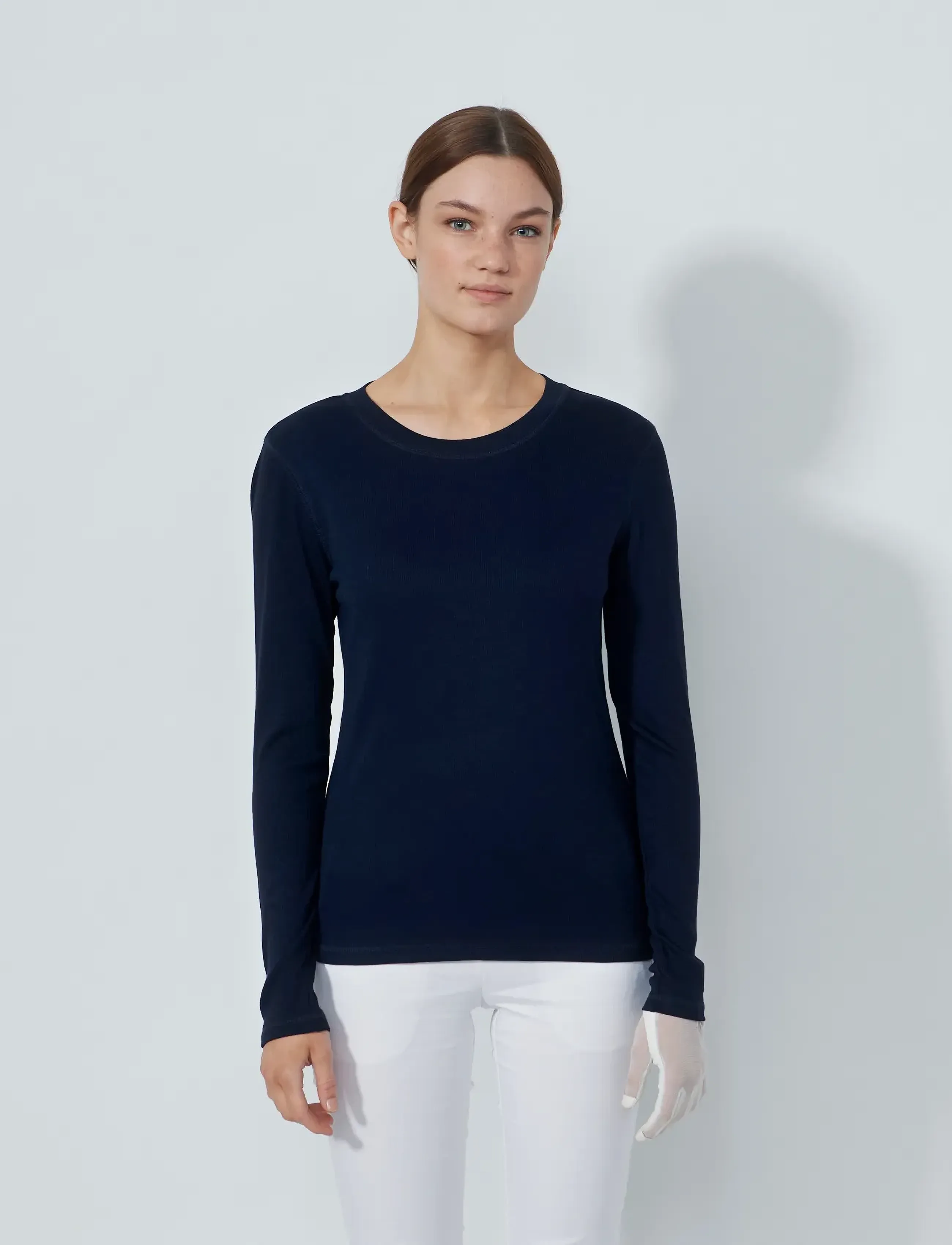 Daily Sports - Ancona LS Round neck - longsleeved tops - navy - 0