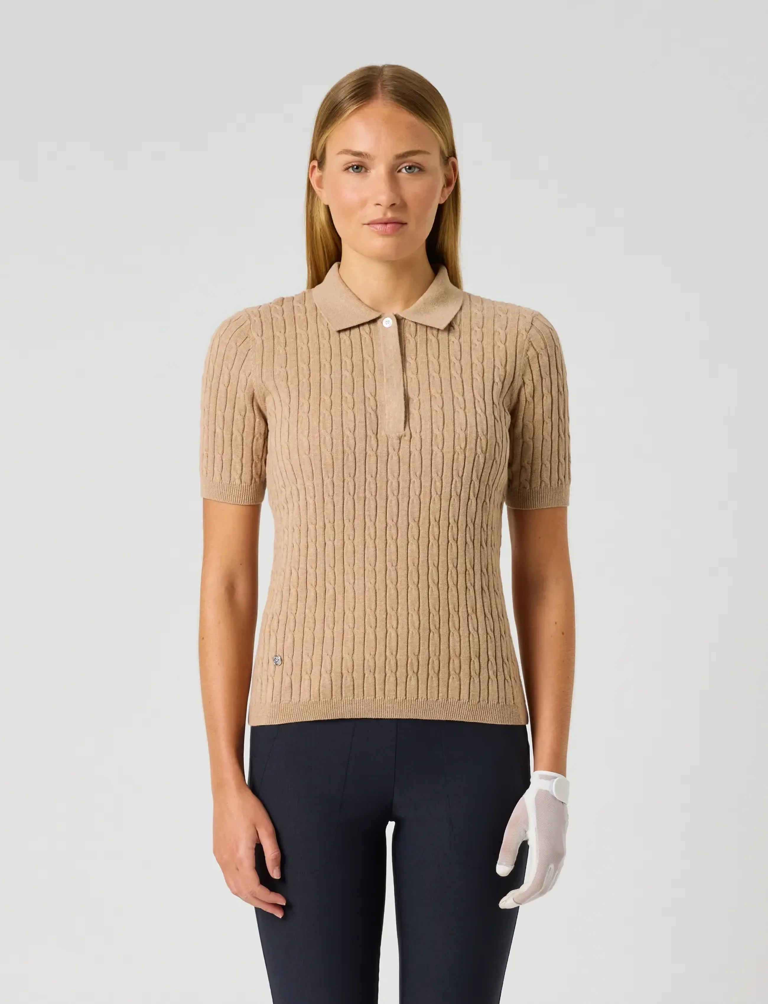 Daily Sports - Madelene 1/2S Polo shirt - toppe & t-shirts - bark - 0