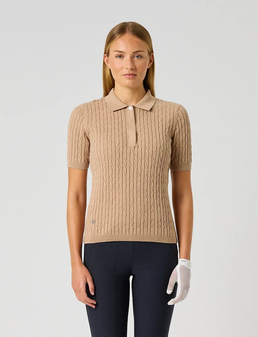 Daily Sports - Madelene 1/2S Polo shirt - oberteile & t-shirts - bark - 0