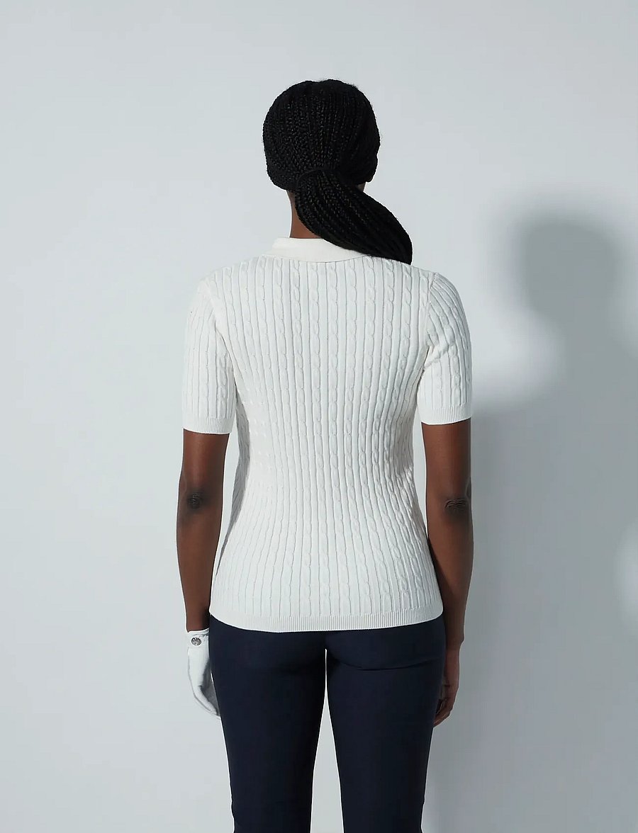 Daily Sports - Madelene 1/2S Polo shirt - oberteile & t-shirts - white - 3