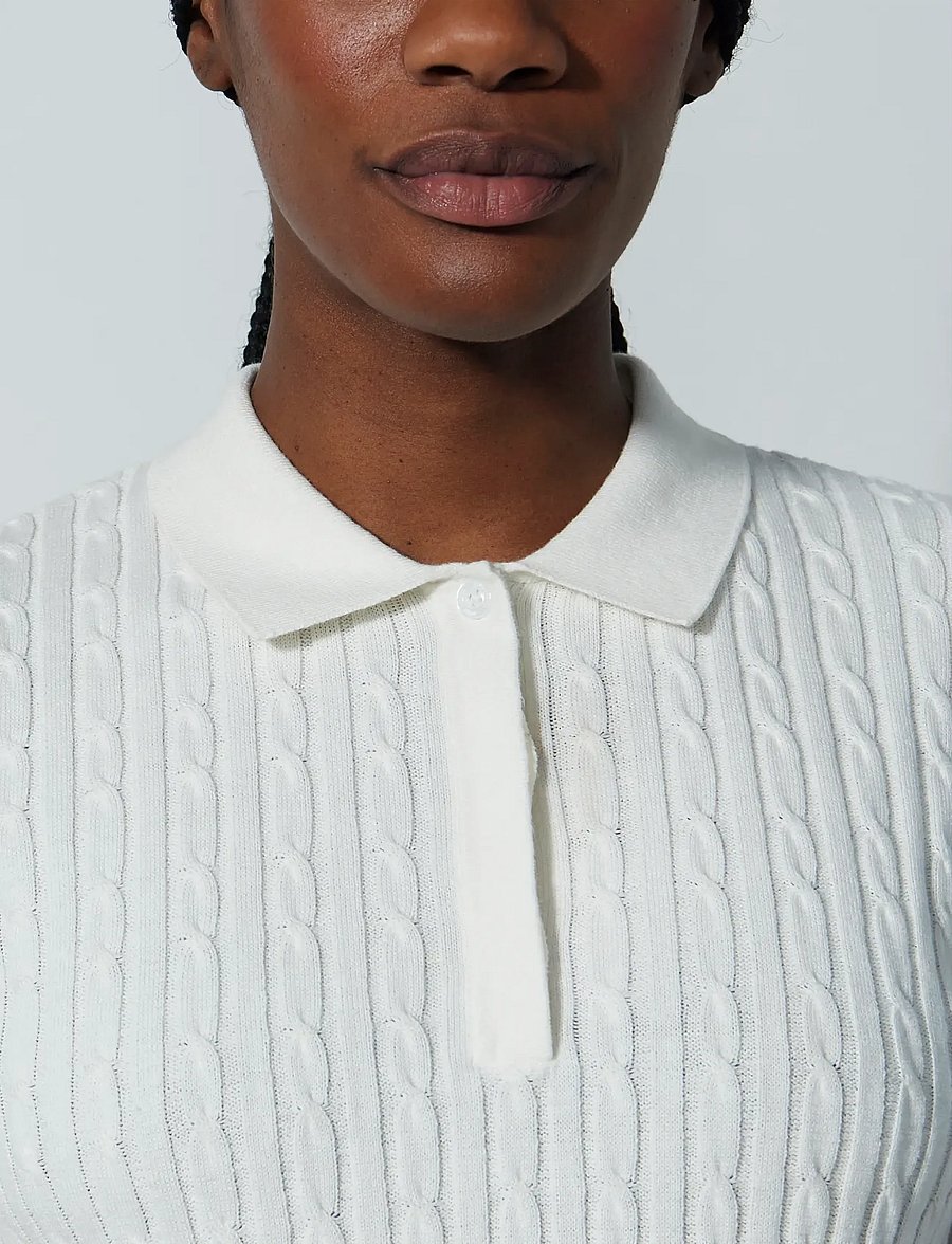 Daily Sports - Madelene 1/2S Polo shirt - oberteile & t-shirts - white - 4