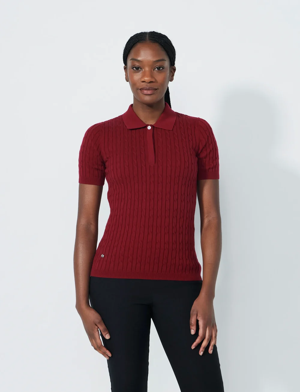 Daily Sports - Madelene 1/2S Polo shirt - oberteile & t-shirts - winery - 0