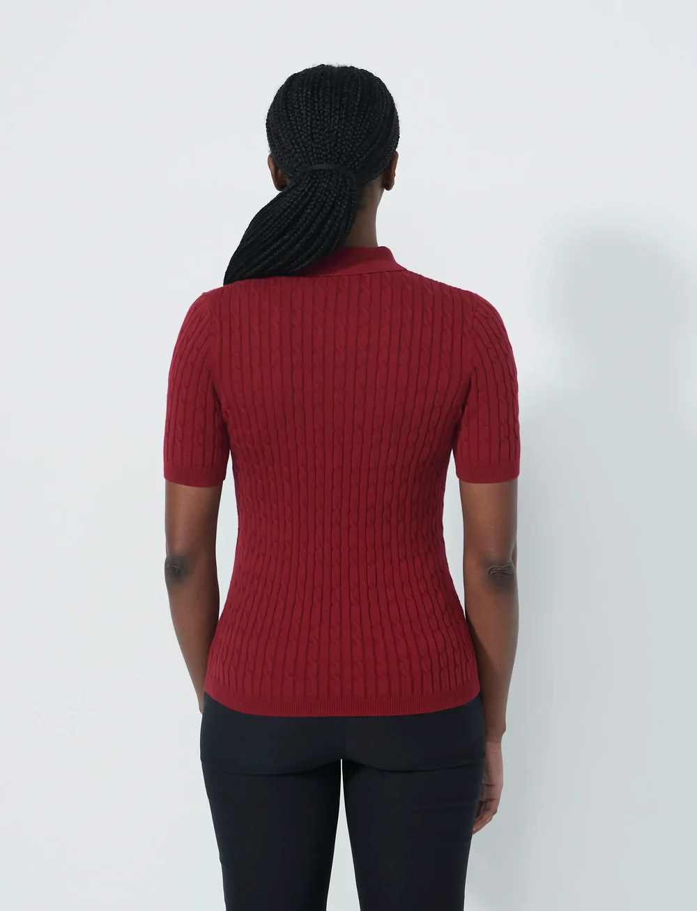 Daily Sports - Madelene 1/2S Polo shirt - oberteile & t-shirts - winery - 3