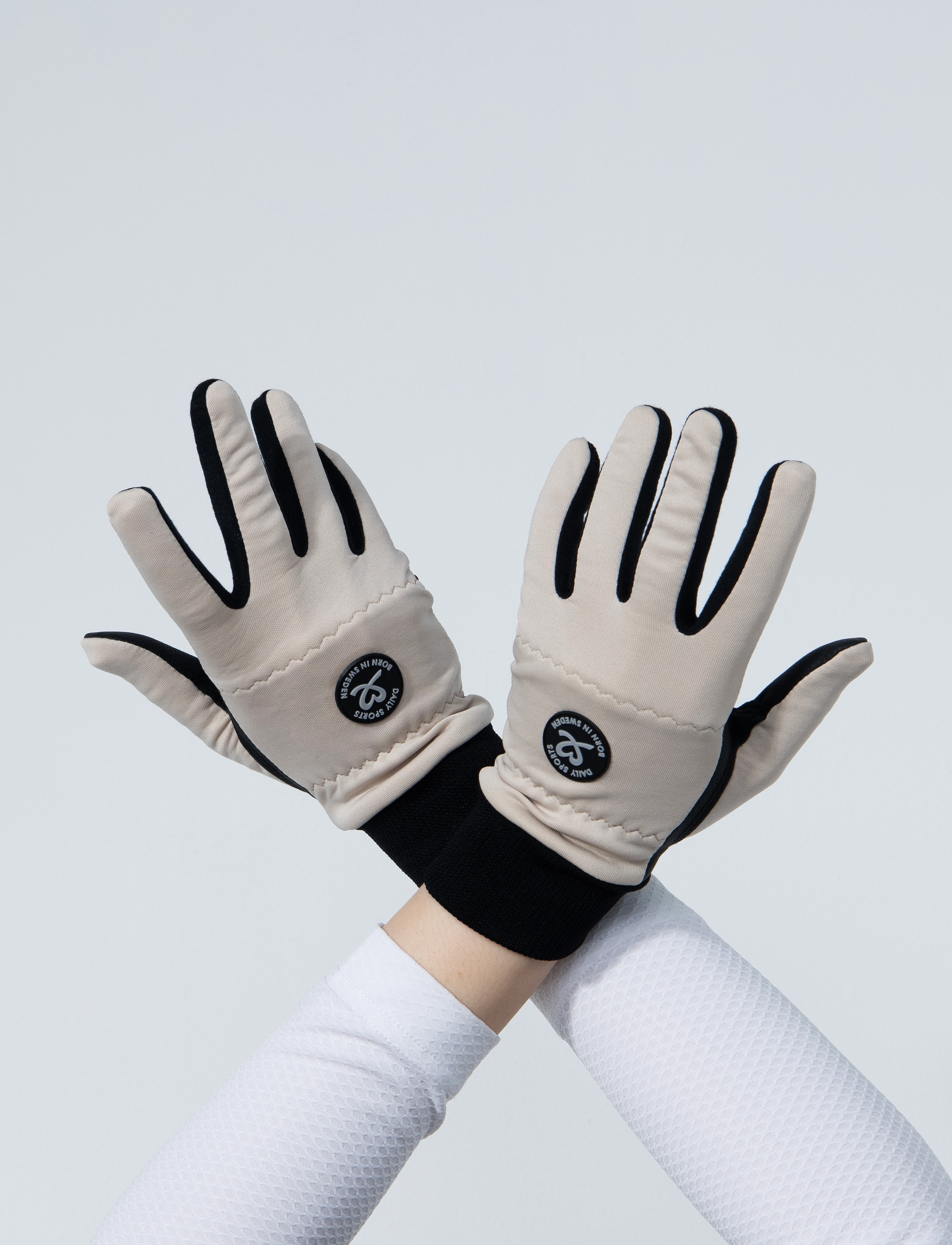 Daily Sports Ella Glove With Logo, 4, Beige, Sport Gloves > Sport Finger Gloves, Dame