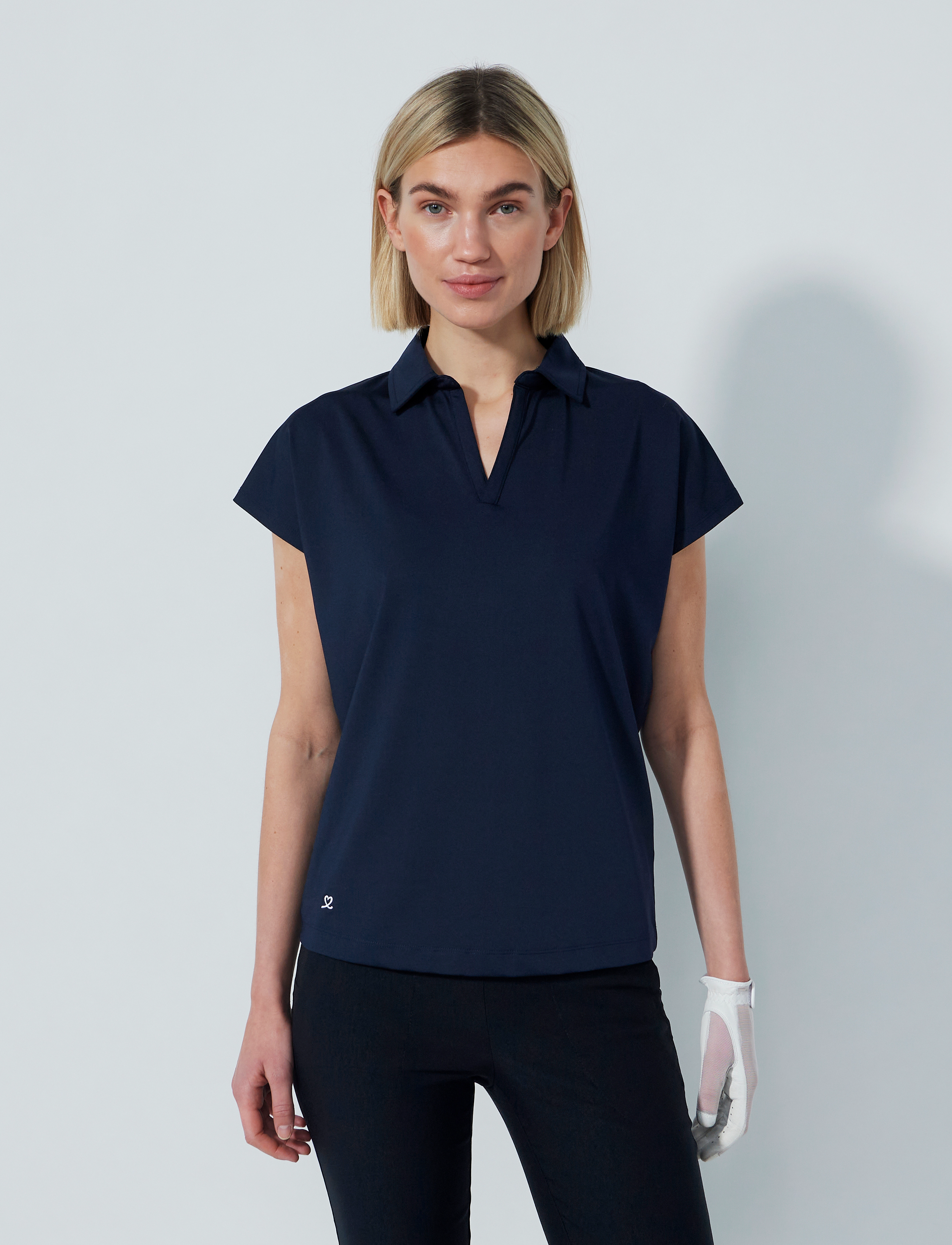 Daily Sports BELLA BIRDIE CAP S POLO SHIRT - T-shirts & Toppar - NAVY / navy