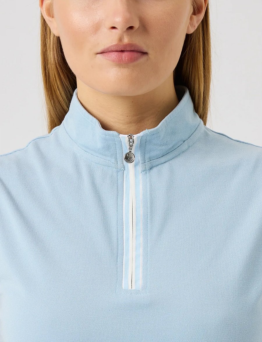Daily Sports - Kim SL Polo shirt - oberteile & t-shirts - breezy blue - 4