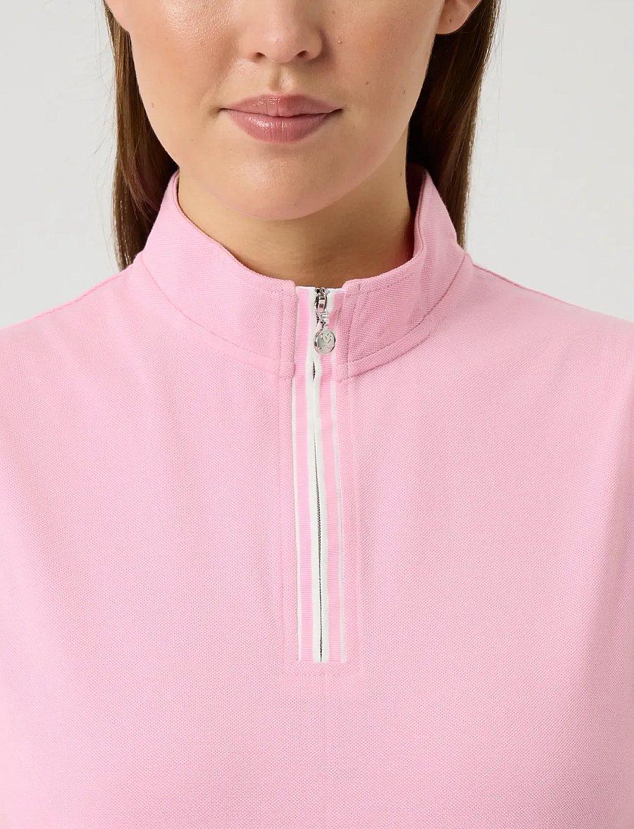 Daily Sports - Kim SL Polo shirt - oberteile & t-shirts - prism pink - 4