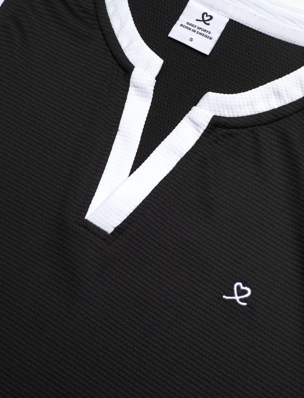 Daily Sports - MASSY SL POLO SHIRT - polos - black - 5