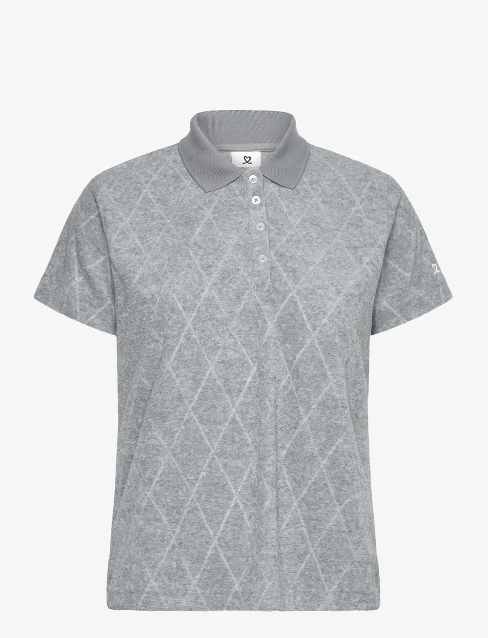 Daily Sports - TERRY TOUCH SS POLO SHIRT - alussärgid ja t-särgid - grey melange - 1
