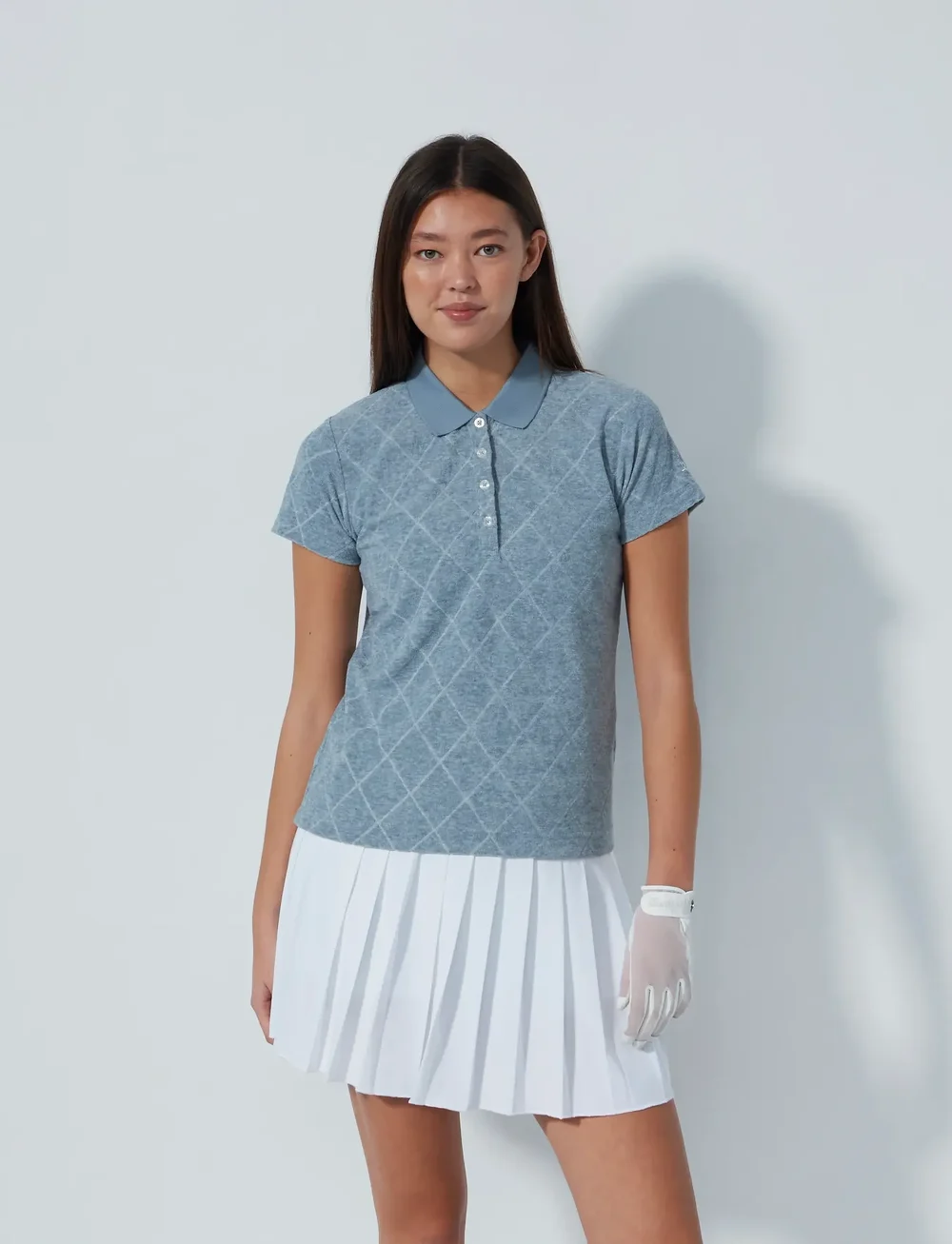 Daily Sports - TERRY TOUCH SS POLO SHIRT - alussärgid ja t-särgid - grey melange - 0