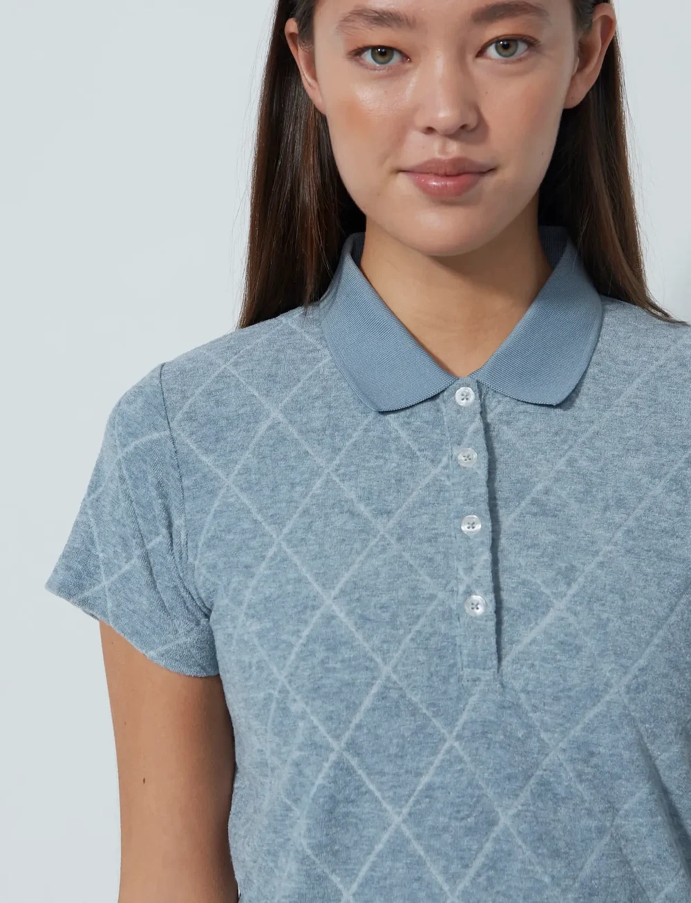 Daily Sports - TERRY TOUCH SS POLO SHIRT - alussärgid ja t-särgid - grey melange - 4