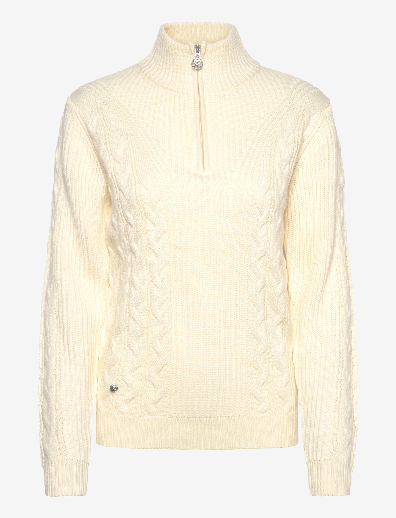 Daily Sports - Cable LS Pullover unlined - sweatshirts - ivory - 0